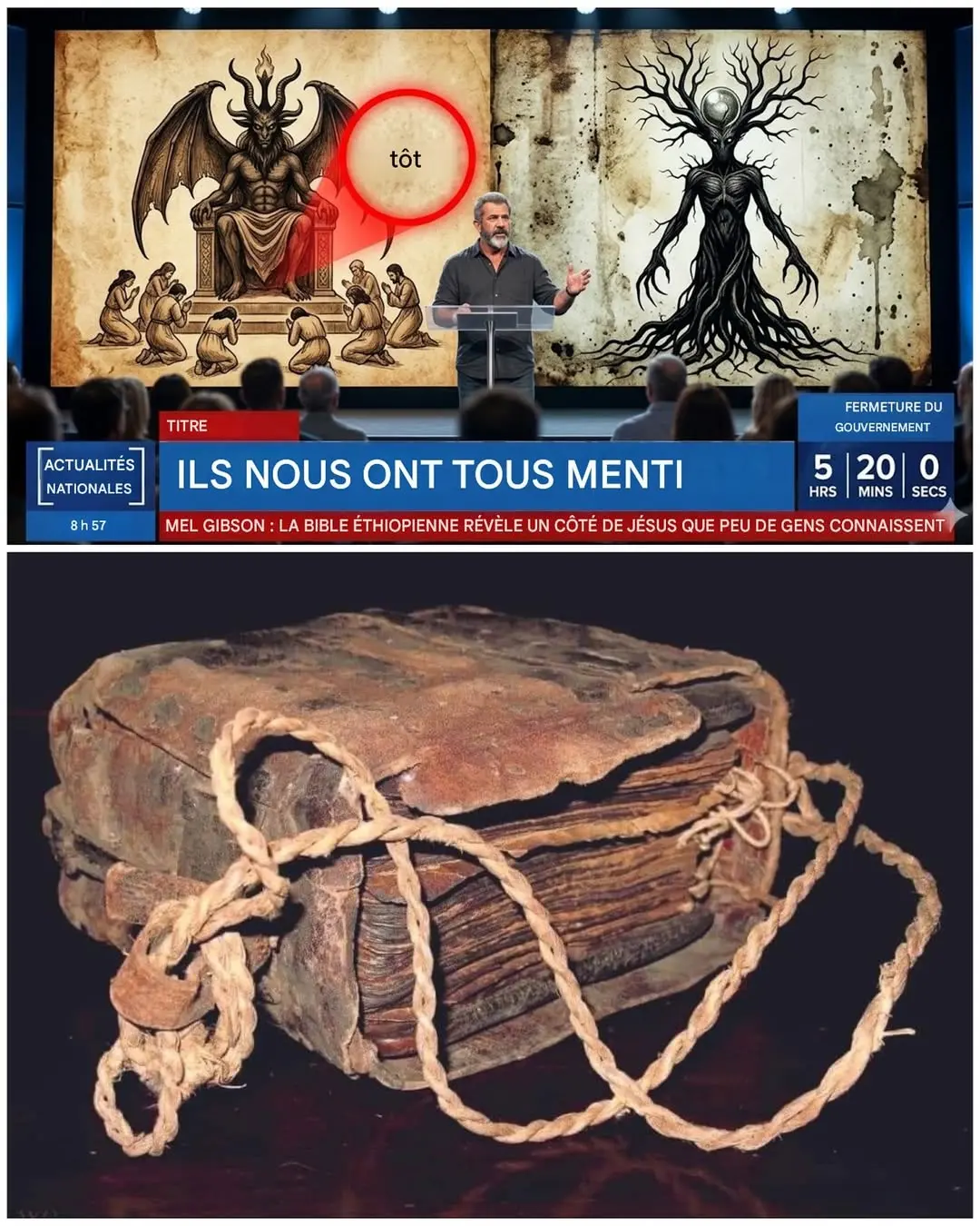 Cover Image for ✝️ Mel Gibson : La Bible éthiopienne révèle une facette méconnue de Jésus ! 👀 Pendant 1 700 ans, une décision concile a tenu ce secret bien gardé pour le monde occidental.