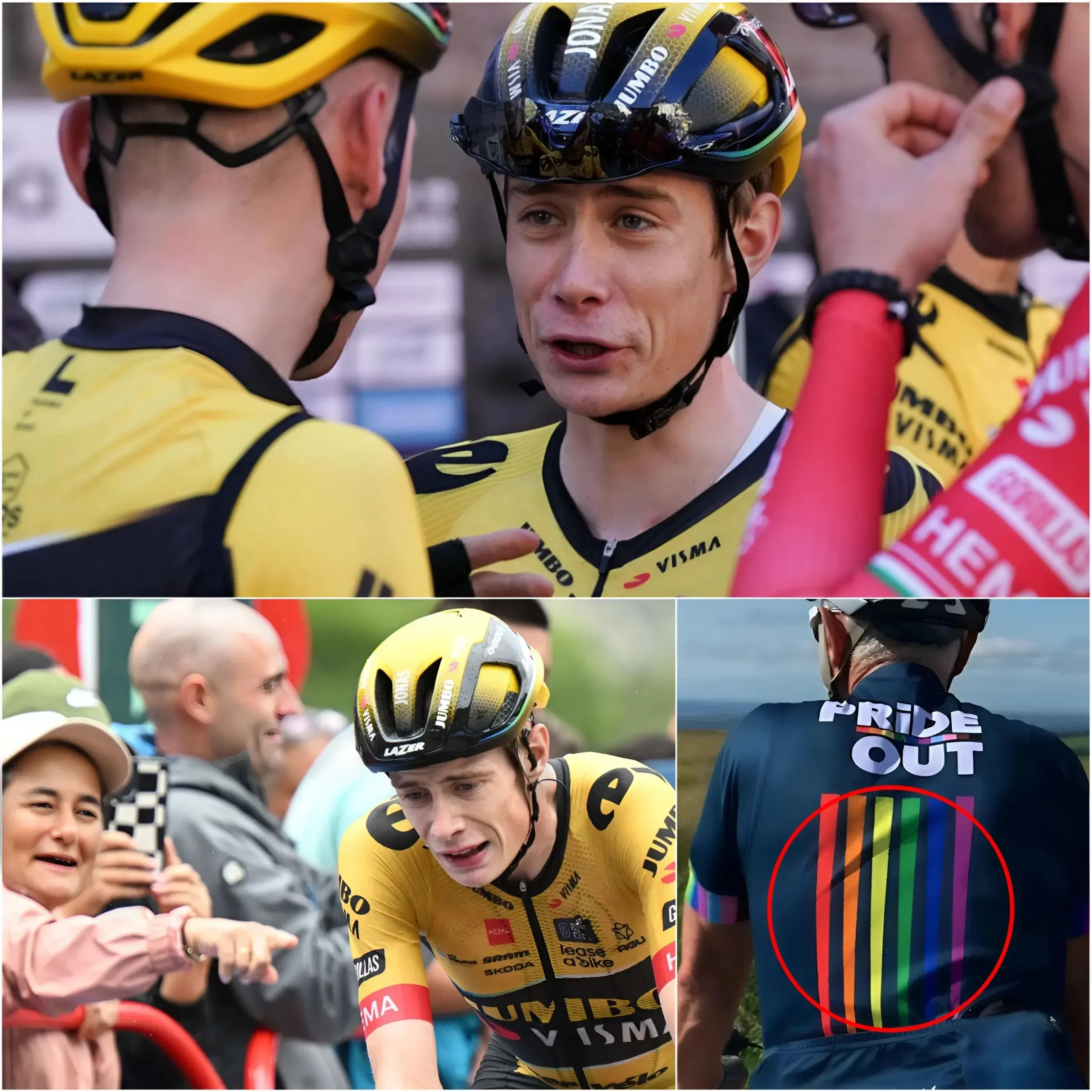Cover Image for “ATHLETES ARE BEING FORCED INTO POLITICS!” — Jonas Vingegaard has detonated a huge controversy after refusing to wear the LGBT rainbow symbol ahead of Giro d’Italia 2026.