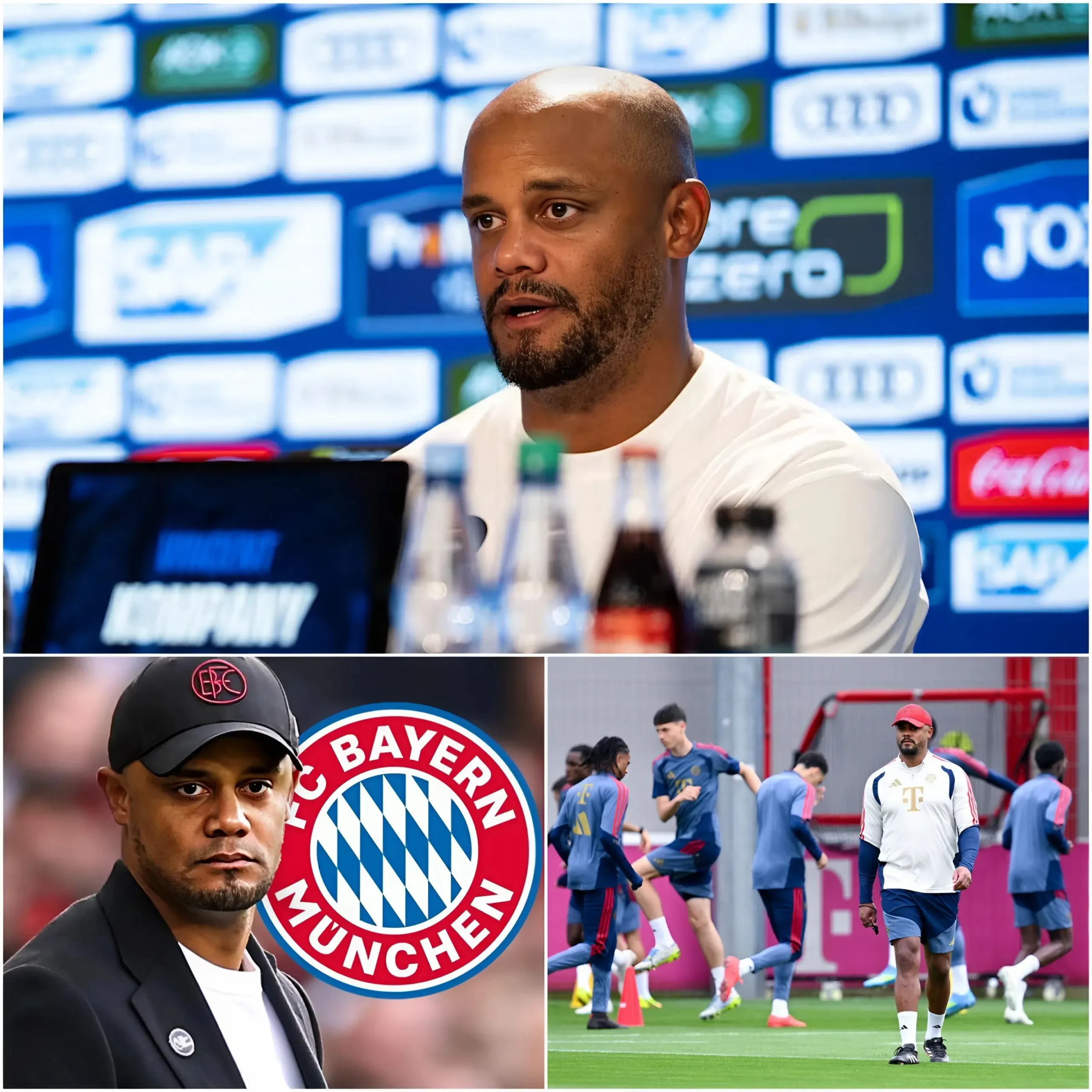 Cover Image for 🚨💥 „ICH WERDE HIER NICHT MEHR WEITERMACHEN…“ – Vincent Kompany informierte den Vorstand des FC Bayern München Berichten zufolge darüber, dass er den Verein nach dem Ende der Bundesliga-Saison verlassen werde.