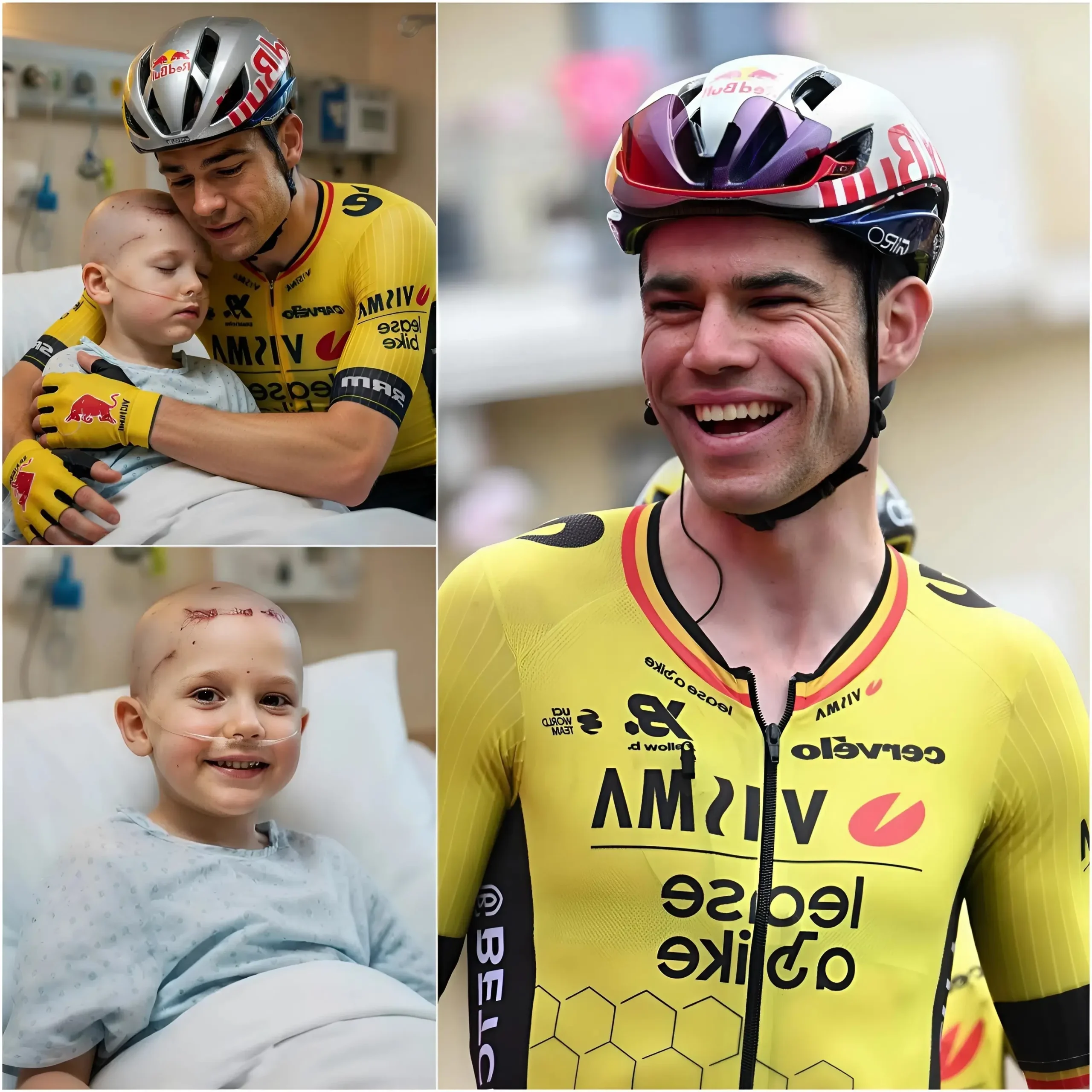 Cover Image for “A HOSPITAL ROOM WAS LEFT IN TEARS…” — A 7-year-old boy fighting a malignant brain tumor had one final wish: to speak with his hero, Wout van Aert. But what happened next stunned everyone far beyond a simple phone call