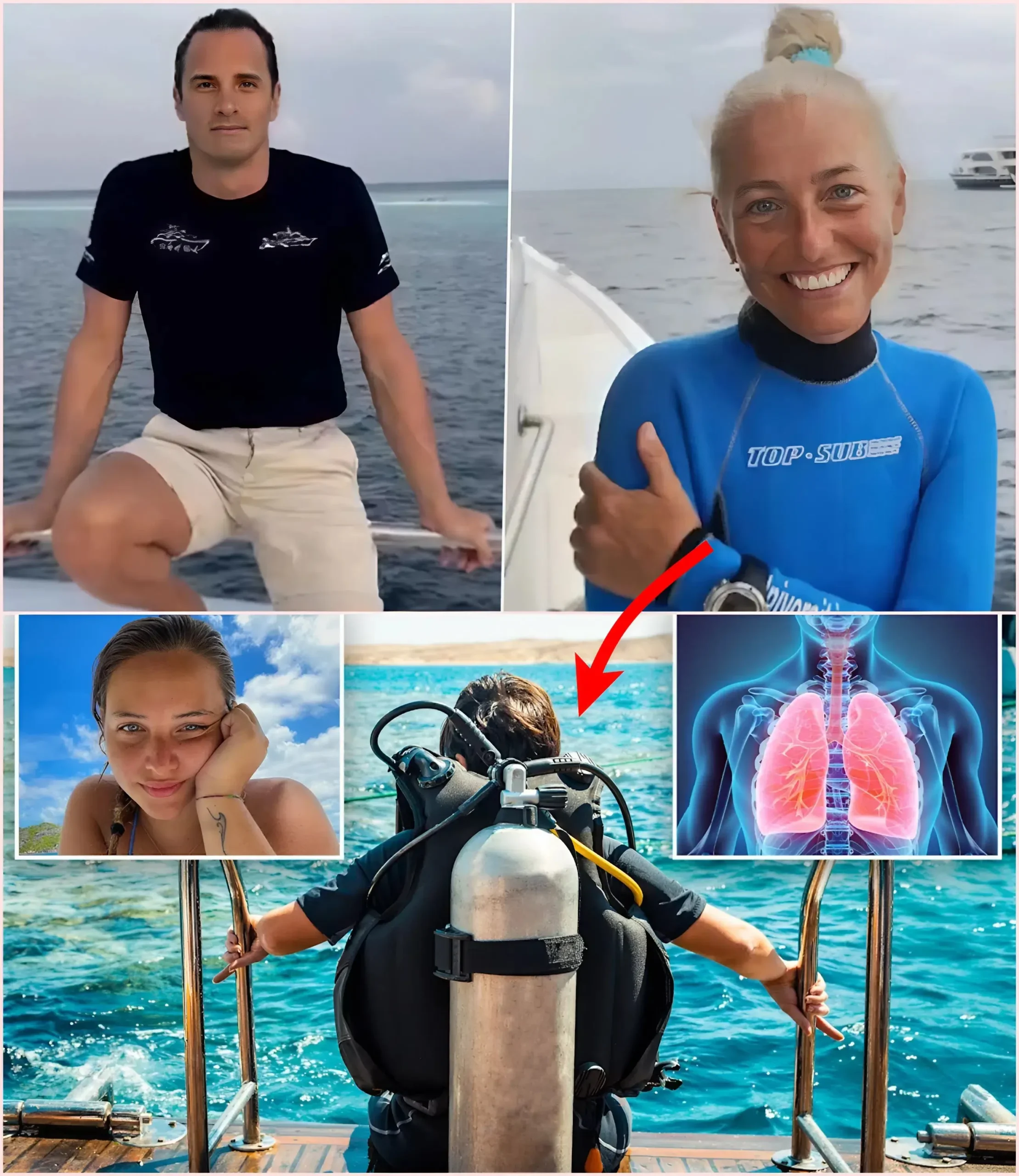 Cover Image for SCANDALO ORRIBILE ALLE MALDIVE: TUTTE E 5 LE BOMBOLE DI OSSIGENO DI SUB ITALIANI SABOTATE! 😭💖 Cinque turisti, tra cui una madre e la figlia ventenne, si sono immersi in questo paradiso… e non sono più tornati.