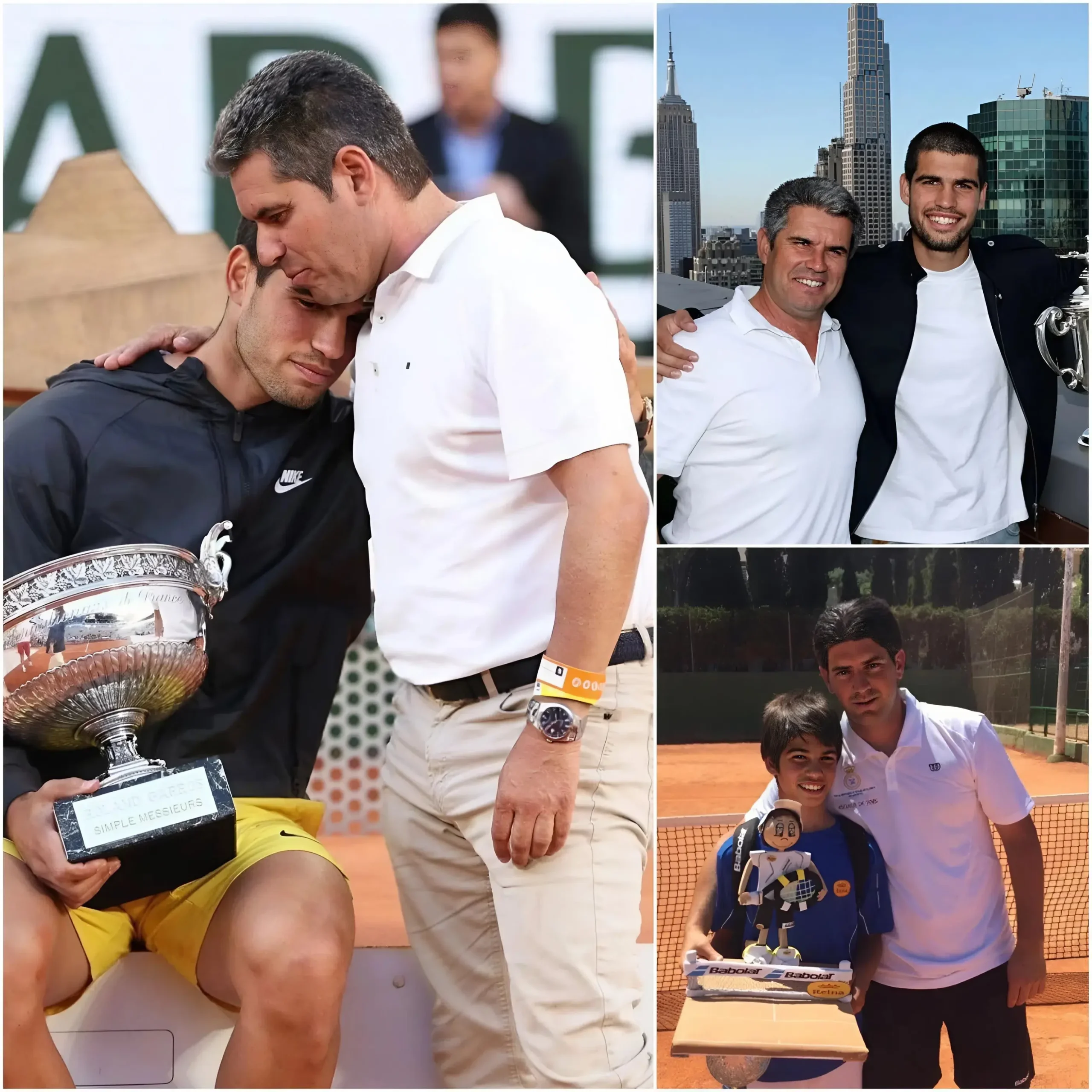 Cover Image for ❤️🎾 «Toda nuestra familia… y toda España están contigo…» Según se informa, el padre de Carlos Alcaraz fue visto abrazando a su hijo en el área privada de los jugadores después de que la superestrella española anunciara un nuevo retiro