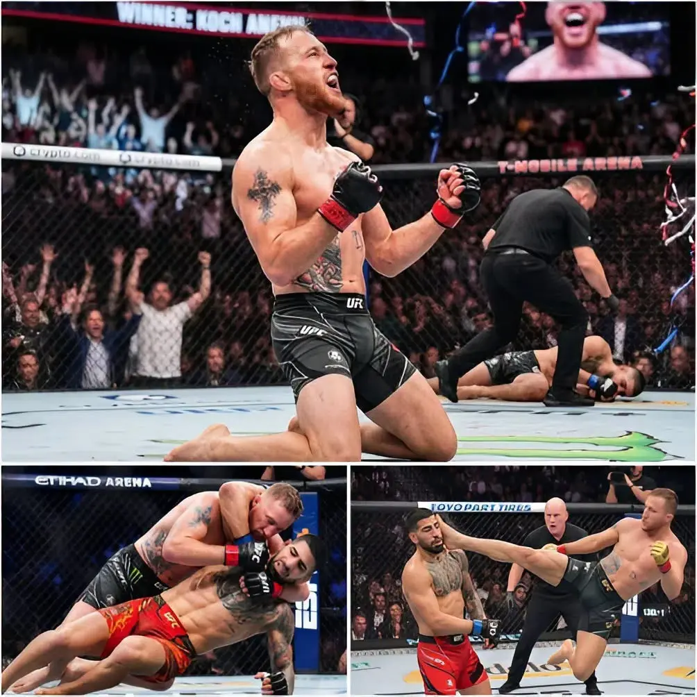 Cover Image for 🚨“THE NIGHT ILIA TOPURIA’S AURA DISAPPEARED…” — Justin Gaethje Publicly Destroys Ilia Topuria in One of the Most Brutal UFC Finishes of the Year👇👇👇