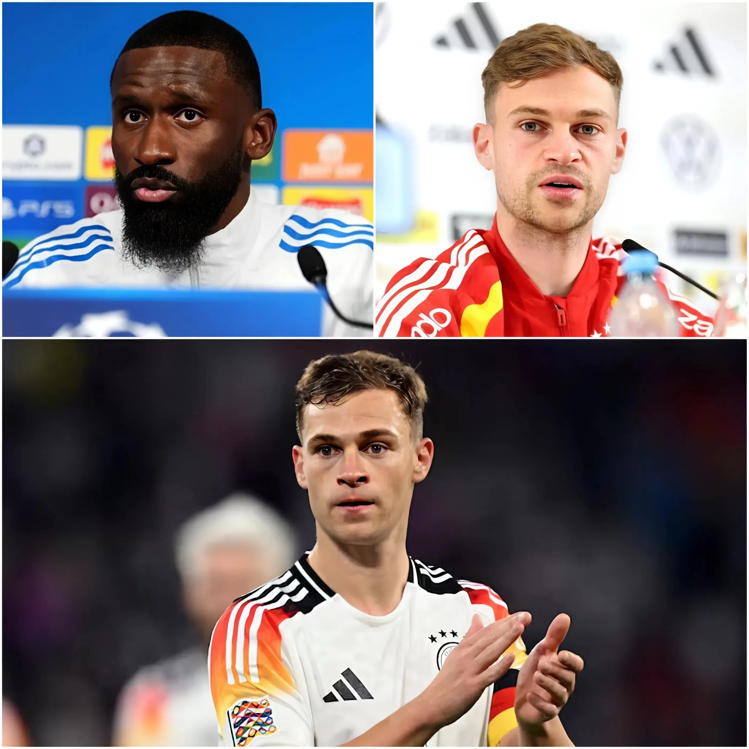 Cover Image for 🚨 „ER IST NICHT QUALIFIZIERT GENUG, UM DAS DEUTSCHE NATIONALTRIKOT ZU TRAGEN!“ – Antonio Rüdiger soll heftig reagiert haben, nachdem Joshua Kimmich im Zusammenhang mit den WM-Plänen 2026 erwähnt wurde.