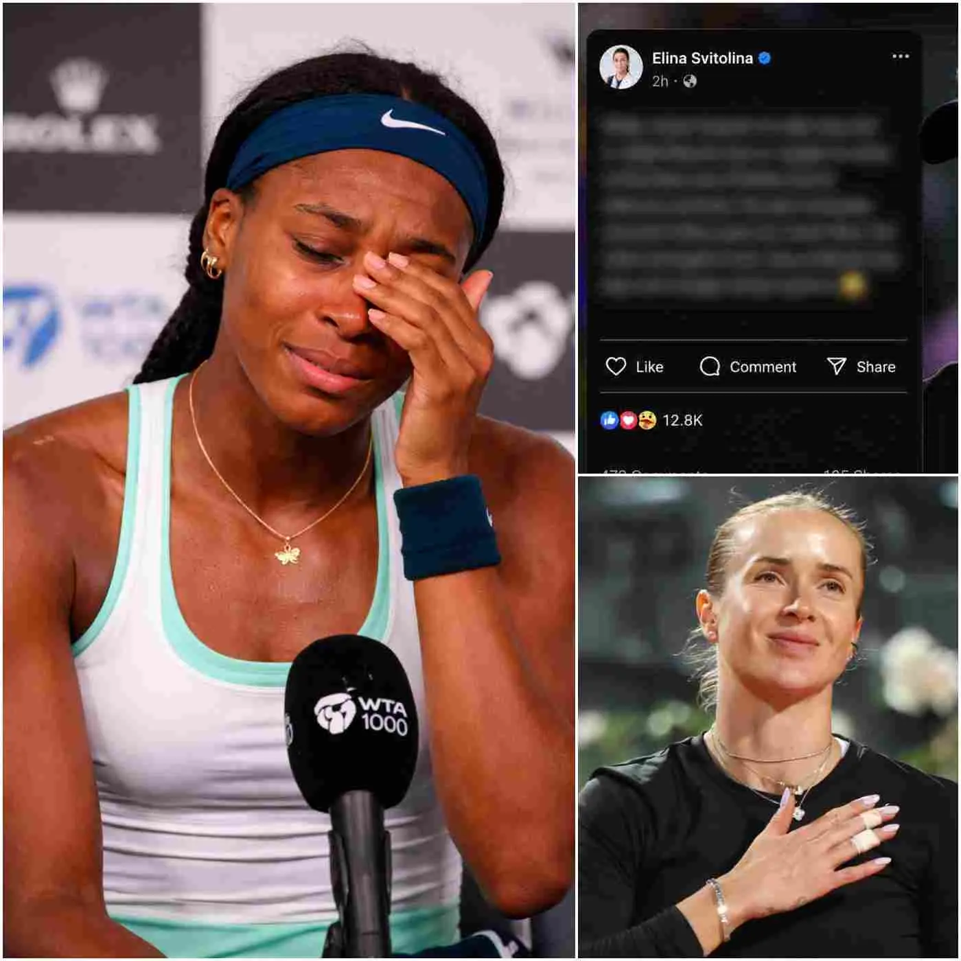 Cover Image for ⚡20 minutes ago: Coco Gauff broke down in tears and publicly apologized to Elina Svitolina after a tense on-court incident where she asked the organizers to re-examine a shot because she suspected Elina of “cheating.”
