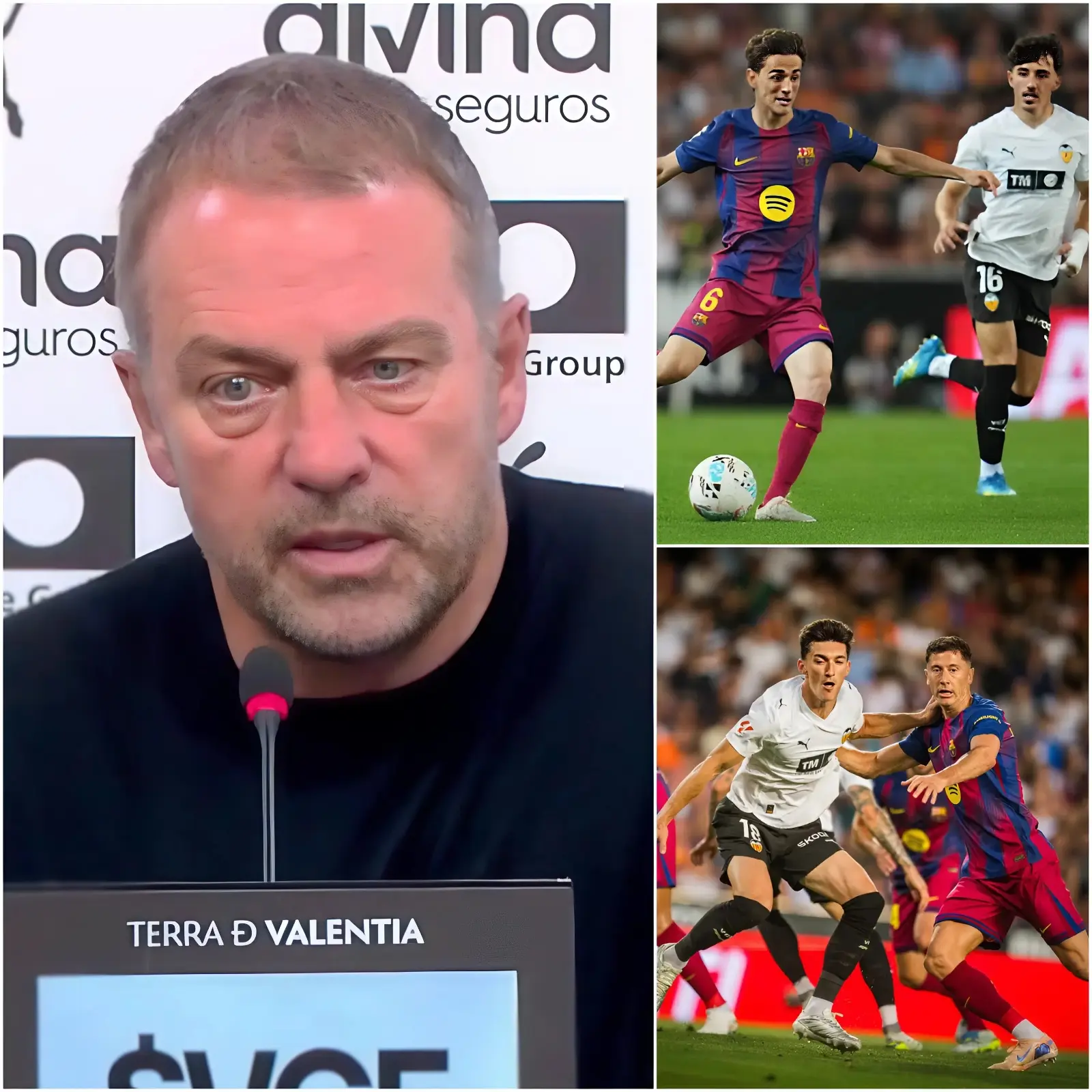 Cover Image for 🚨 Última hora: Hace apenas unos minutos, el entrenador del Barcelona, Hansi Flick, ha revelado el motivo por el que sus jugadores, especialmente Gavi, no pudieron rendir al 100% y terminaron sufriendo una dolorosa derrota por 3-1 ante el Valencia.