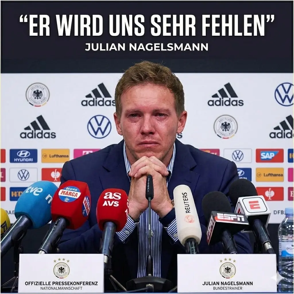 Cover Image for „WIR WERDEN SIE UNGLAUBLICH VERMISSEN“ Julian Nagelsmann, der Cheftrainer der Germany national football team, hat offiziell bekannt gegeben, dass zwei Spieler die deutsche Nationalmannschaft verlassen und ihre internationale Karriere noch vor der 2026 FIFA World Cup