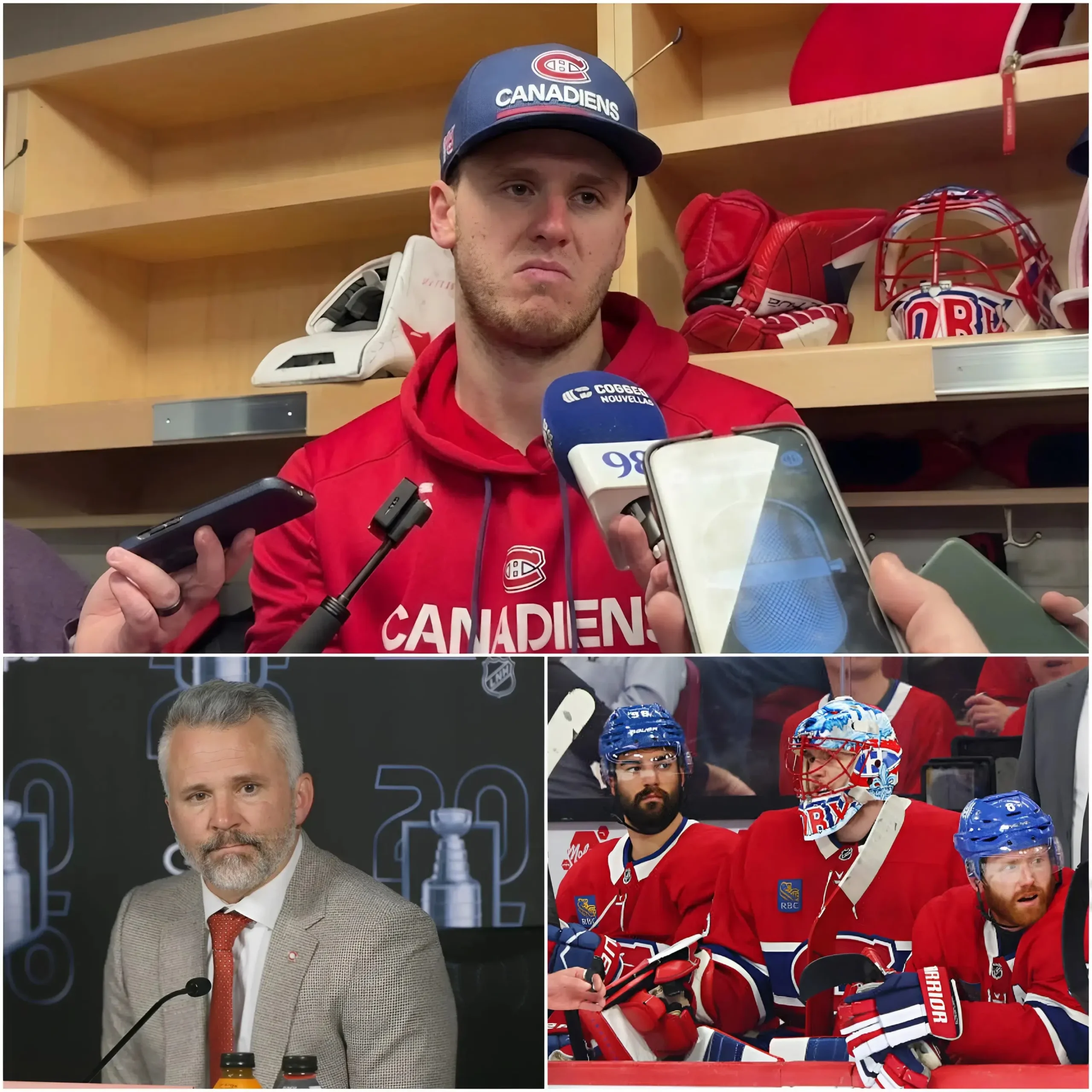 Cover Image for 🚨 « IL EST LA RAISON DE CETTE DÉFAITE ! S’IL CONTINUE DE JOUER, C’EST MOI QUI PARTS….. » Jakub Dobeš a provoqué un véritable choc dans le vestiaire des Montreal Canadiens en lançant un ultimatum direct à l’entraîneur-chef Martin St. Louis juste après la défaite contre les Carolina Hurricanes.
