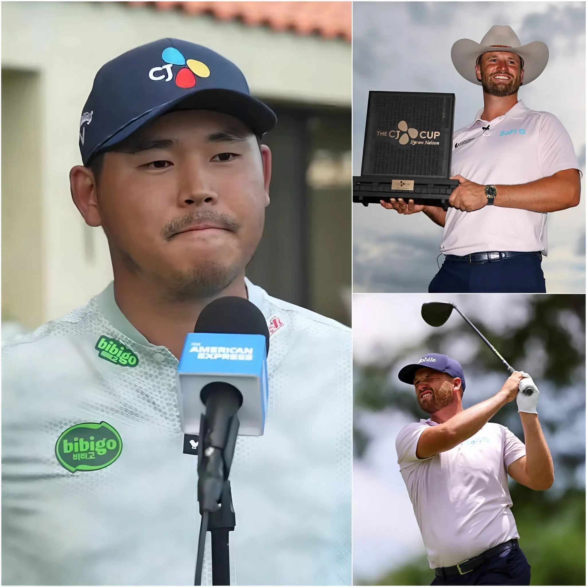 Cover Image for “HE CHEATED! DISQUALIFY HIM RIGHT NOW!” — The golf world exploded into chaos after Si Woo Kim reportedly launched a furious accusation against Wyndham Clark following the final round of the 2026 CJ Cup Byron Nelson, claiming Clark secretly used illegal distance-measuring technology hidden inside his rangefinder and even his golf balls