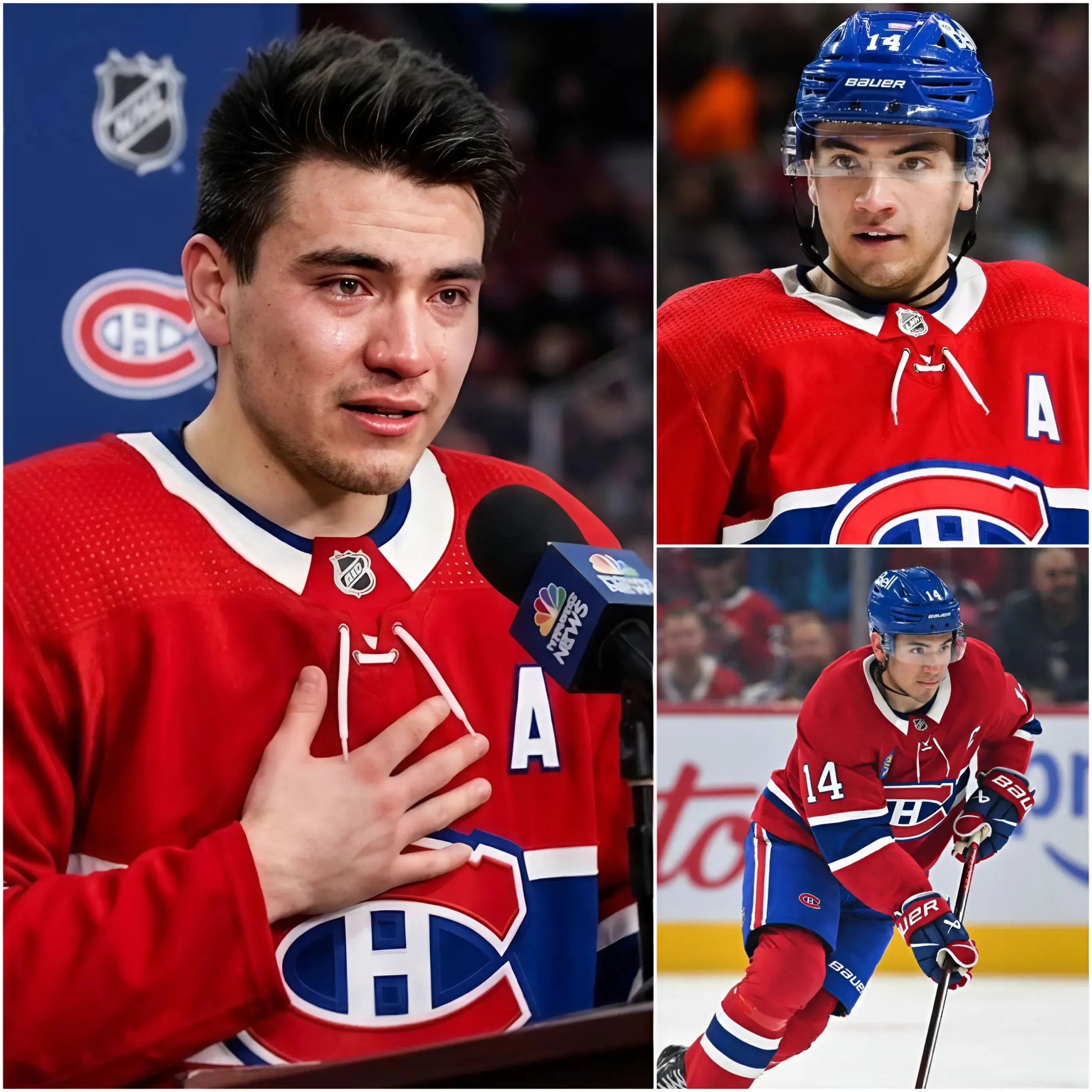 Cover Image for “Vraiment, les Carolina Hurricanes ont très bien joué ! Mais ces règles de jeu maudites m’ont empêché de jouer à mon meilleur niveau…” — dans un froid glacial de -7°C qui rendait chaque glissade sur la glace lourde et difficile, Nick Suzuki, le visage rouge à cause du froid et de l’épuisement, a dû accepter la douloureuse défaite des Montreal Canadiens face aux Carolina Hurricanes.