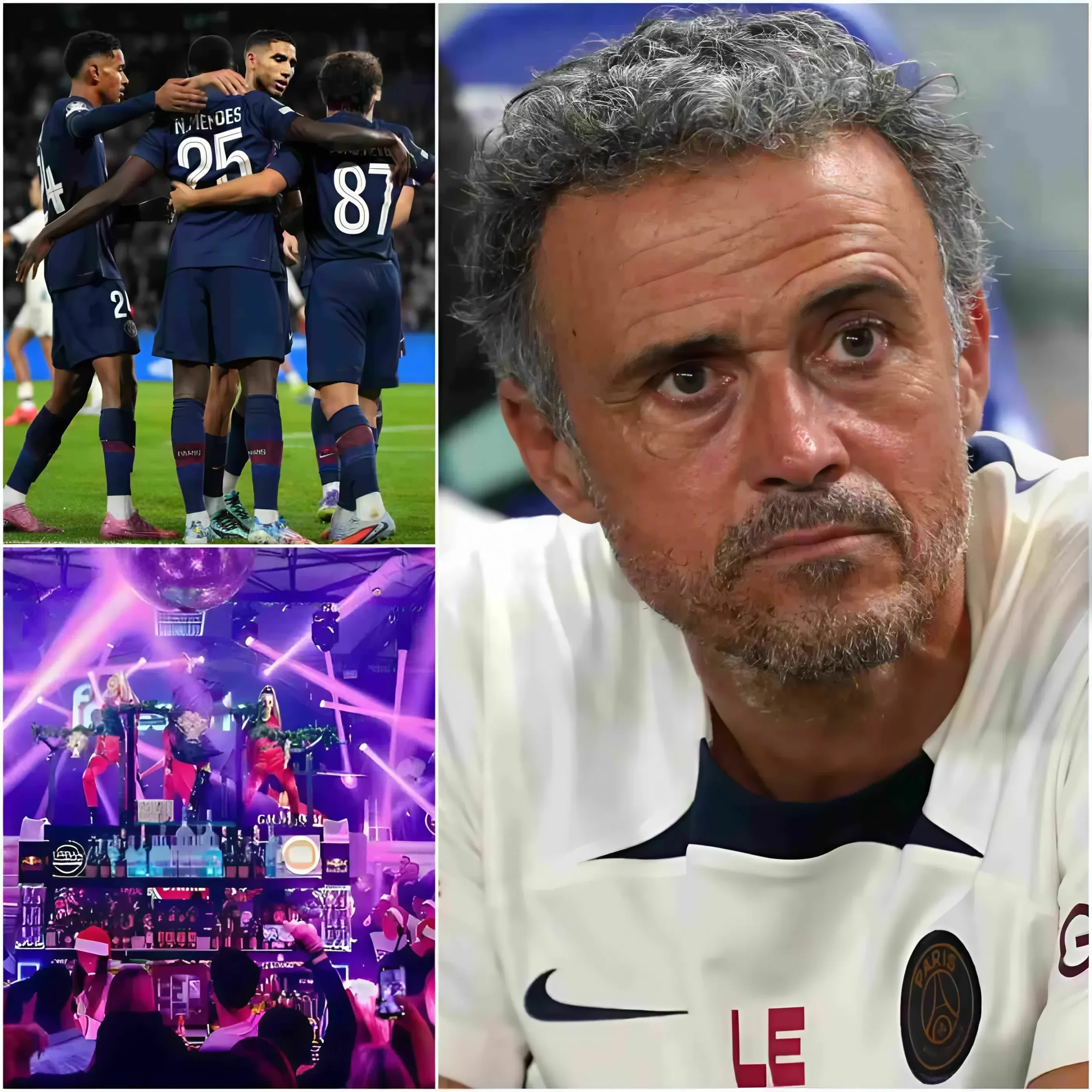 Cover Image for 🚨INFO FLASH : L’entraîneur Luis Enrique a stupéfié toute l’équipe ce matin en excluant un jeune espoir après que ce dernier a été surpris en train de faire la fête avec des amis en boîte de nuit