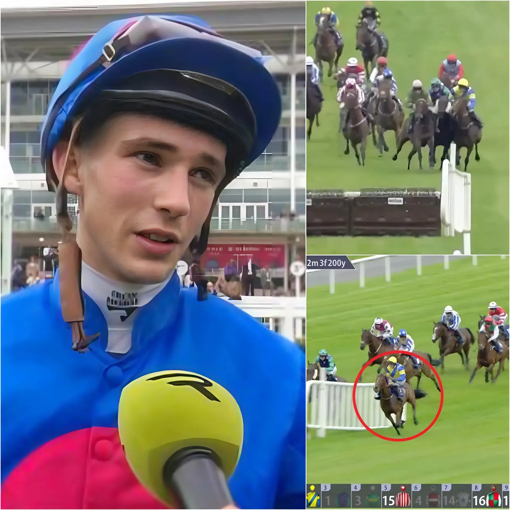 Cover Image for 🚨”BREAKING NEWS” A jockey has been immediately banned from competing and stripped of his victory on a horse trained by his father – after a dangerous maneuver that violated a rarely used rule in horse racing and was immediately removed from the record books.