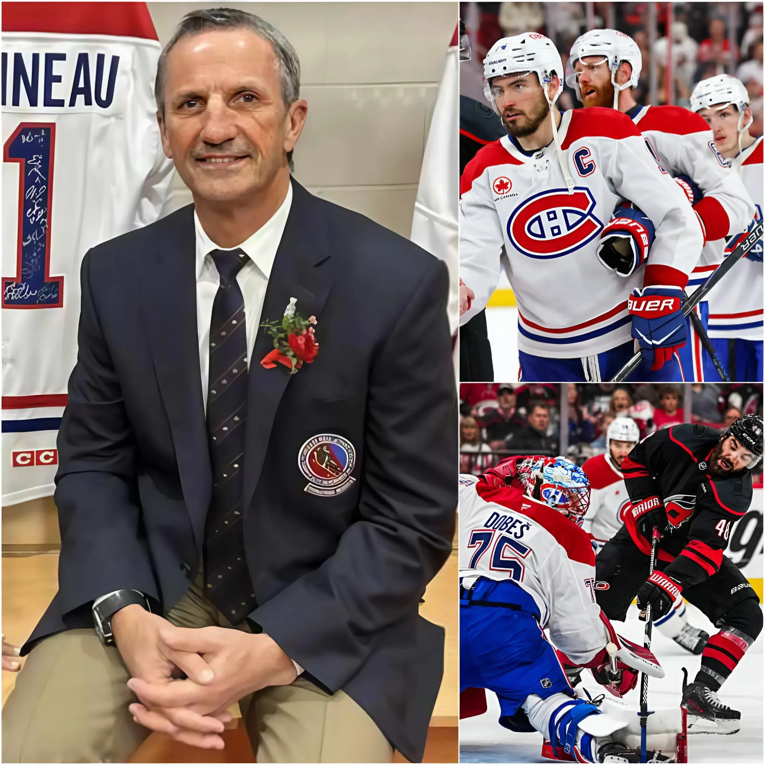 Cover Image for Montreal Canadiens legend Guy Carbonneau broke his silence with a powerful statement defending the team following its 4-0 loss in Game 4 and a third consecutive defeat against the Carolina Hurricanes: