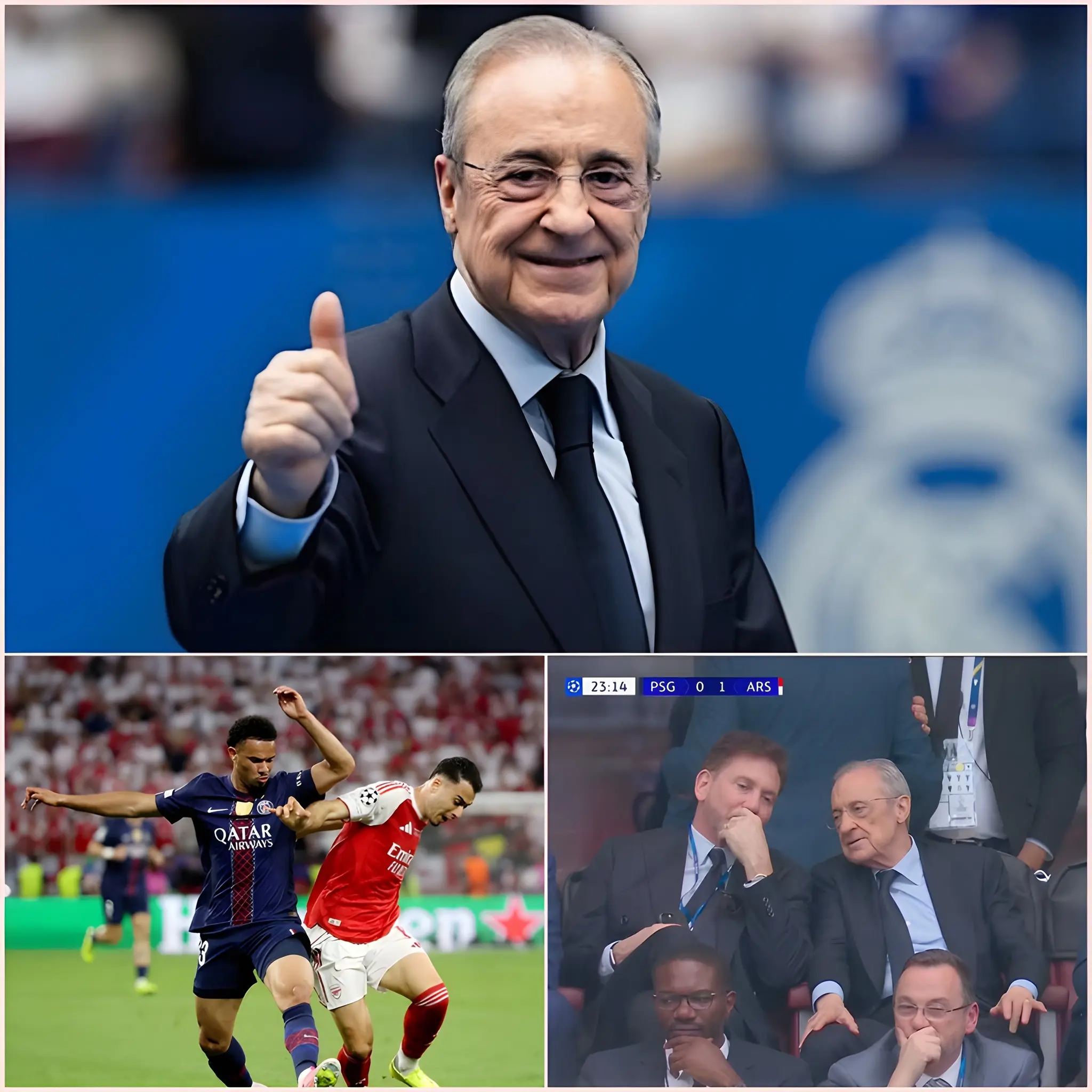 Cover Image for 🚨 ¡IMPACTANTE! Apenas unos minutos después del pitido final de la final de la Champions League entre Arsenal y PSG, toda la atención se dirigió inesperadamente hacia el palco de honor.