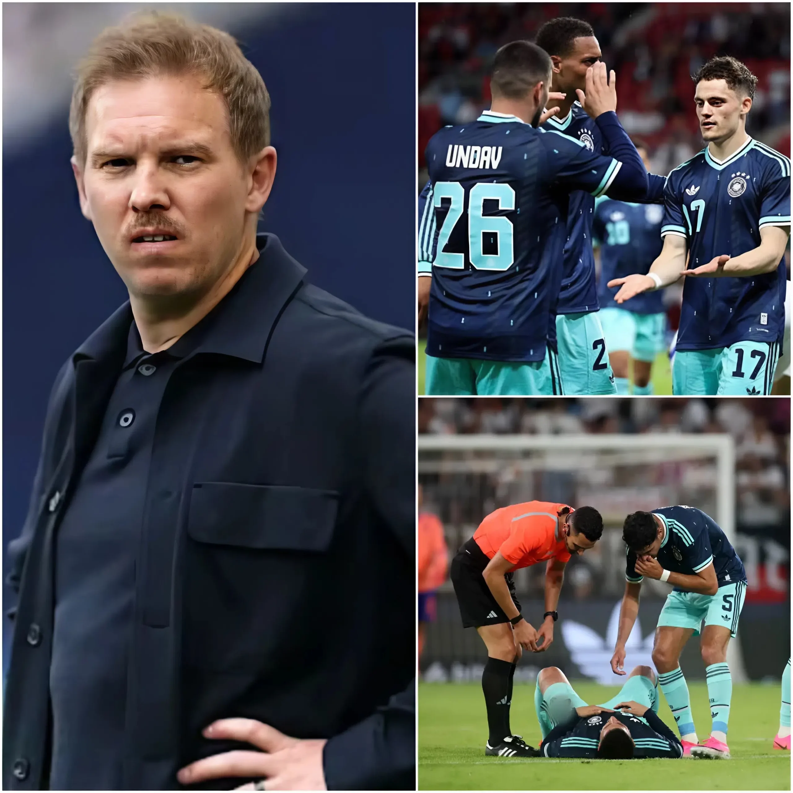 Cover Image for 🚨 SCHOCKIERENDE NACHRICHT VOR 30 MINUTEN: Die deutsche Nationalmannschaft hat nach dem Freundschaftsspiel gegen Finnland einen schweren Rückschlag erlitten.