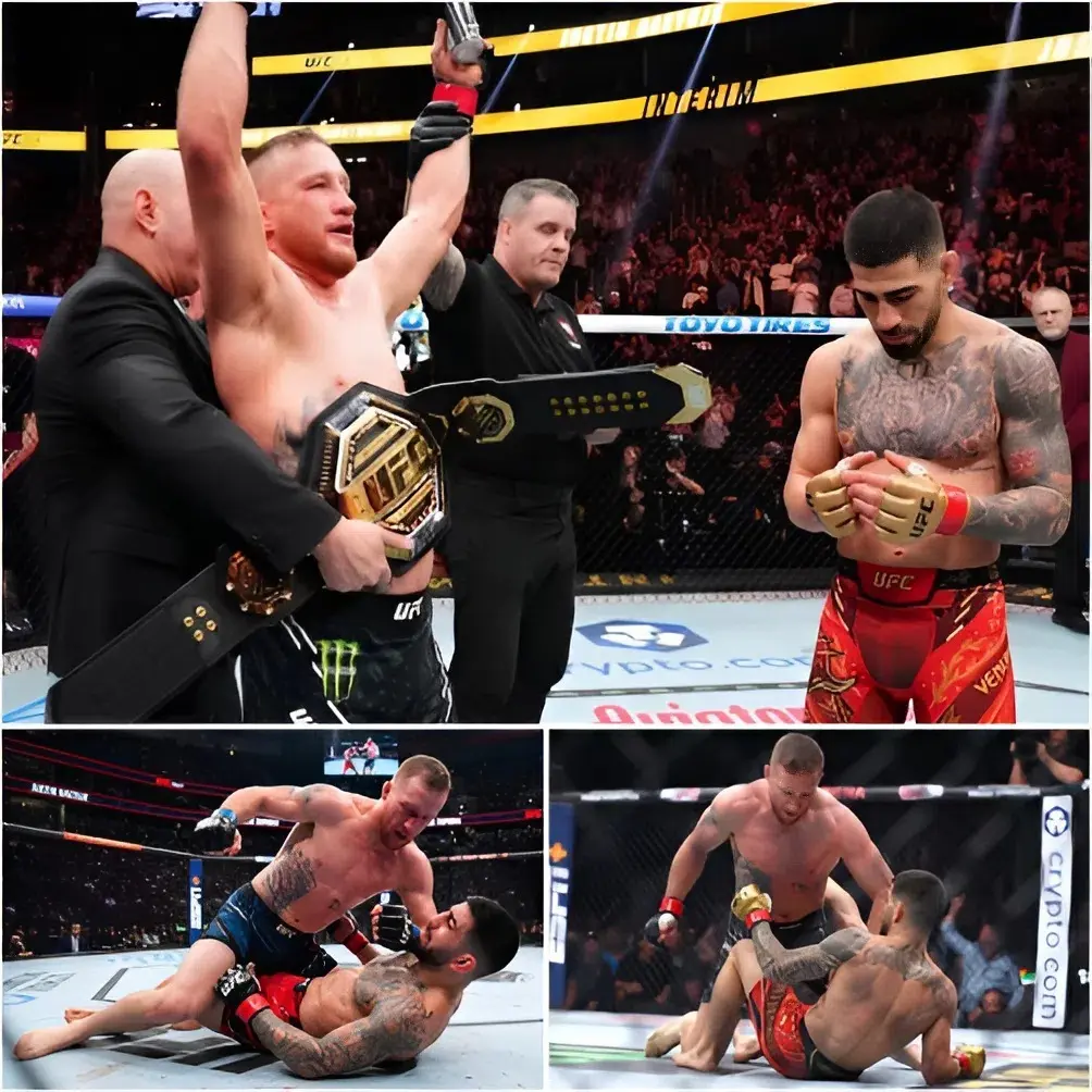 Cover Image for 🚨“El aura dorada acaba de quedar sepultada bajo la violencia…” — Justin Gaethje silencia brutalmente a Ilia Topuria en un final salvaje de la UFC que nadie vio venir 👇