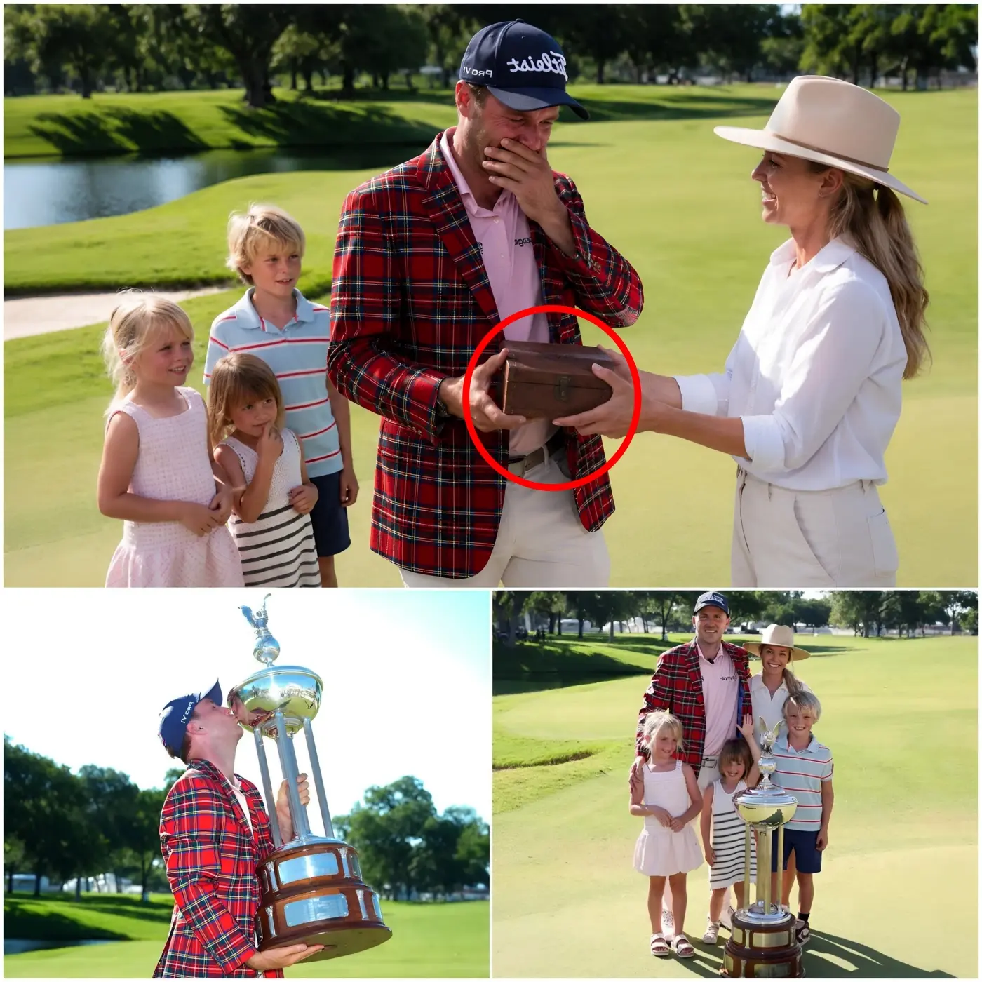 Cover Image for After winning the Charles Schwab Challenge, Russell Henley experienced a moment that moved the entire golf world.