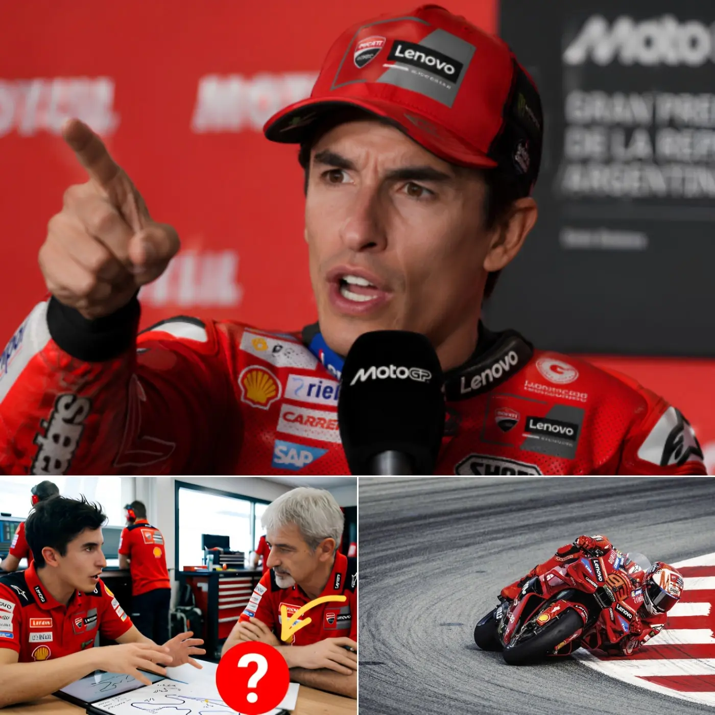 Cover Image for 🚨« JE NE SUIS PAS LÀ POUR ASSUMER LES MÊMES ERREURS RÉPÉTÉES ANNÉE APRÈS ANNÉE… SI DUCATI NE RÉAGIT PAS, JE PRENDRAI MA PROPRE DÉCISION ! » — Marc Márquez a lancé un ultimatum à l’équipe Ducati Lenovo immédiatement après la course du Mugello, alors que des rumeurs circulaient sur un remaniement important du personnel en coulisses… 👇