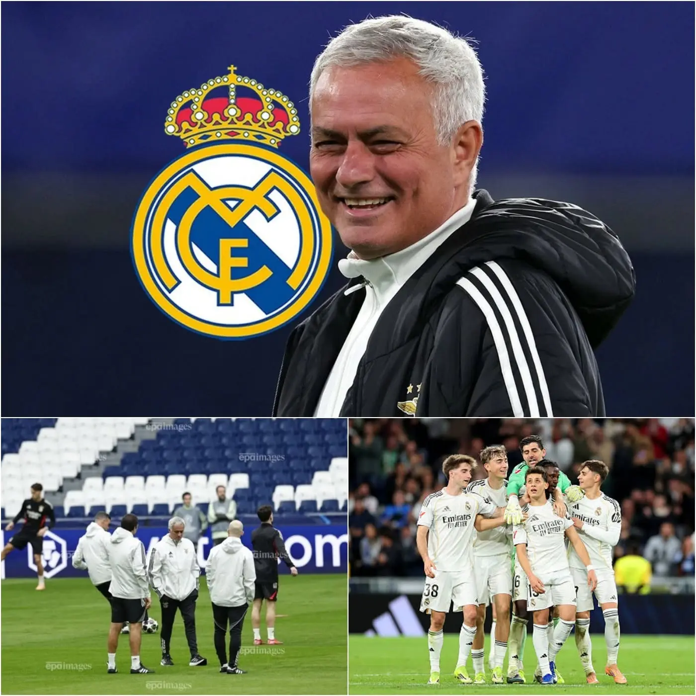 Cover Image for En su primer día al frente del Real Madrid, se informa que José Mourinho ha puesto en marcha una auténtica “limpieza masiva” sin precedentes en la historia del club. El técnico portugués habría comunicado de forma contundente que ya no cuenta con varios jugadores para su proyecto de la próxima temporada.