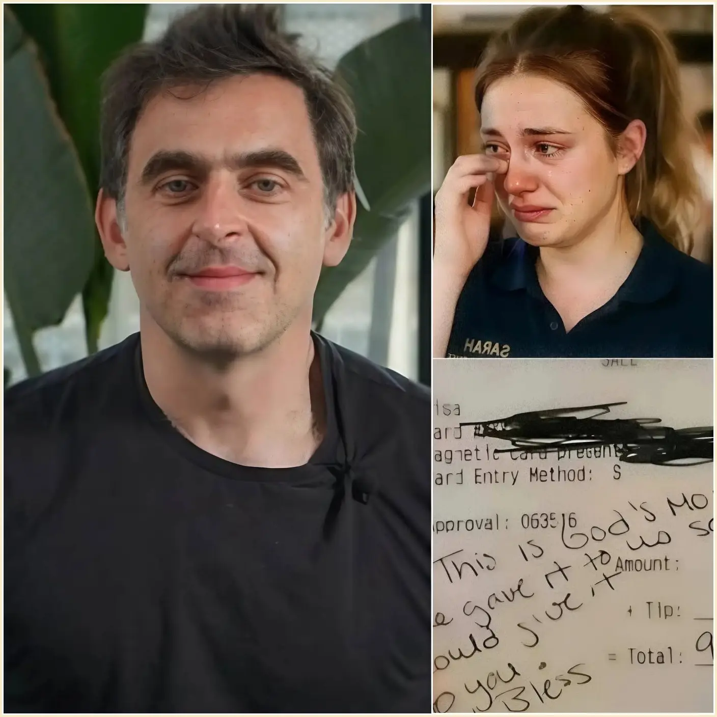 Cover Image for ✨Sera, a 22-year-old waitress at a small family-run diner in Dallas, had no idea that the calm, polite man she was serving was Ronnie O’Sullivan—one of the biggest stars in professional snooker.