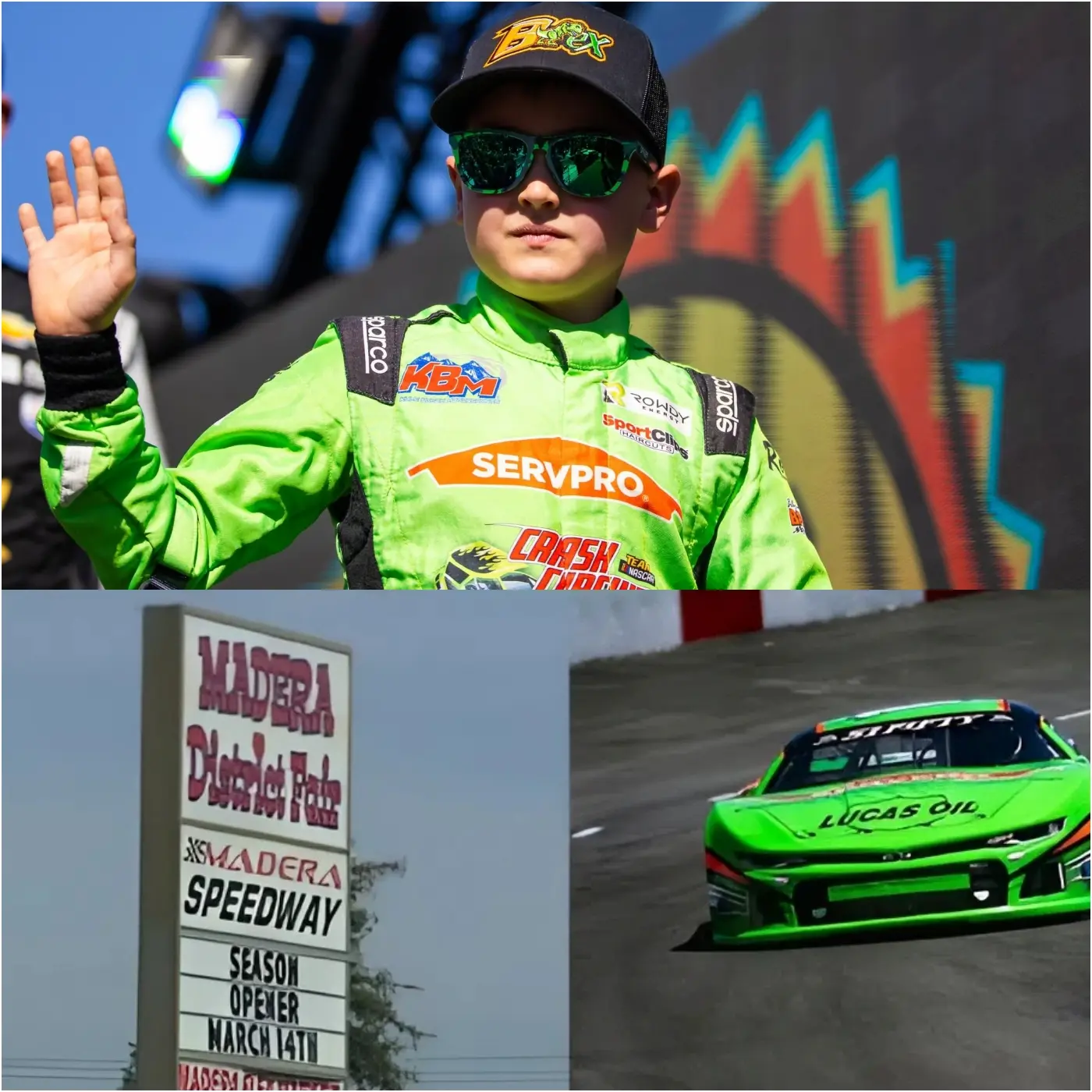 Cover Image for Is 10 Years Old Too Young for This Kind of Pressure? Brexton Busch’s Madera Speedway Race Sparks NASCAR Debate