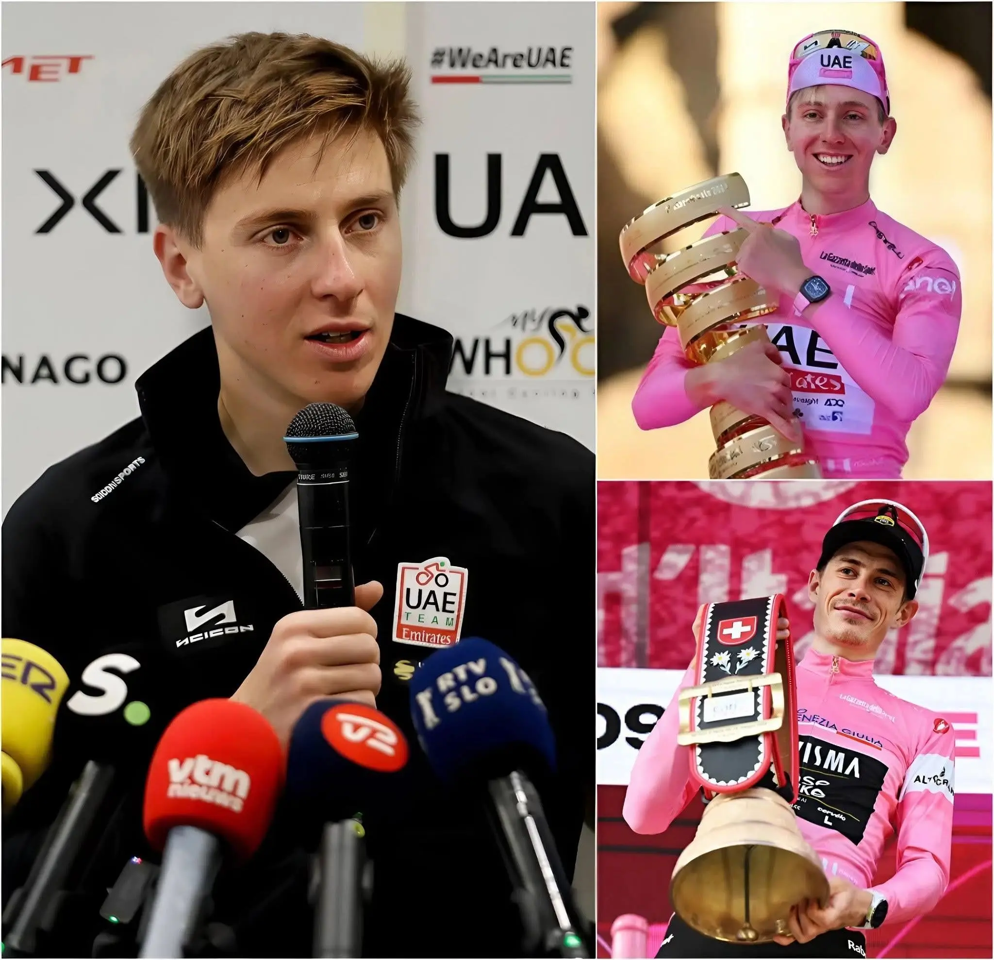 Cover Image for BREAKING NEWS: Just minutes before Jonas Vingegaard’s historic victory at the 2026 Giro d’Italia, Tadej Pogačar declared: “It’s simply incredible.