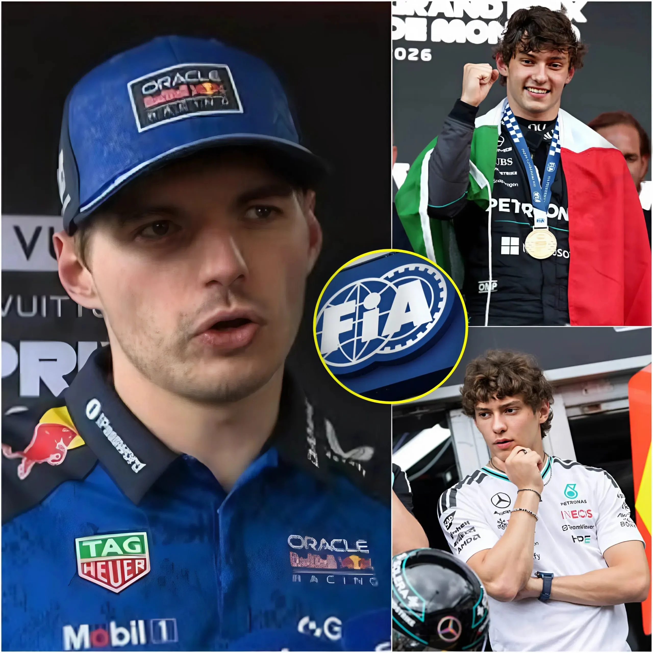 Cover Image for 🚨KIMI ANTONELLI WINT OPNIEUW… MAAR DRAMA IN MONACO ONTKOMMT! Dit is zijn vijfde overwinning op rij in het Formule 1-seizoen van 2026, maar Max Verstappen is woedend nadat hij vroegtijdig moest opgeven. Hij weigert de uitslag te accepteren, eist antwoorden over de omstandigheden die zijn race hebben verpest en dreigt een formele klacht in te dienen bij de FIA 👇