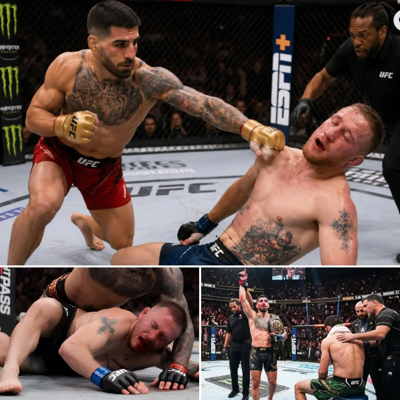 Cover Image for ❌SHOCKING NEWS: The Highlight Era Collapses — Ilia Topuria Silences Justin Gaethje With a Brutal Knockout That Stuns the MMA World.