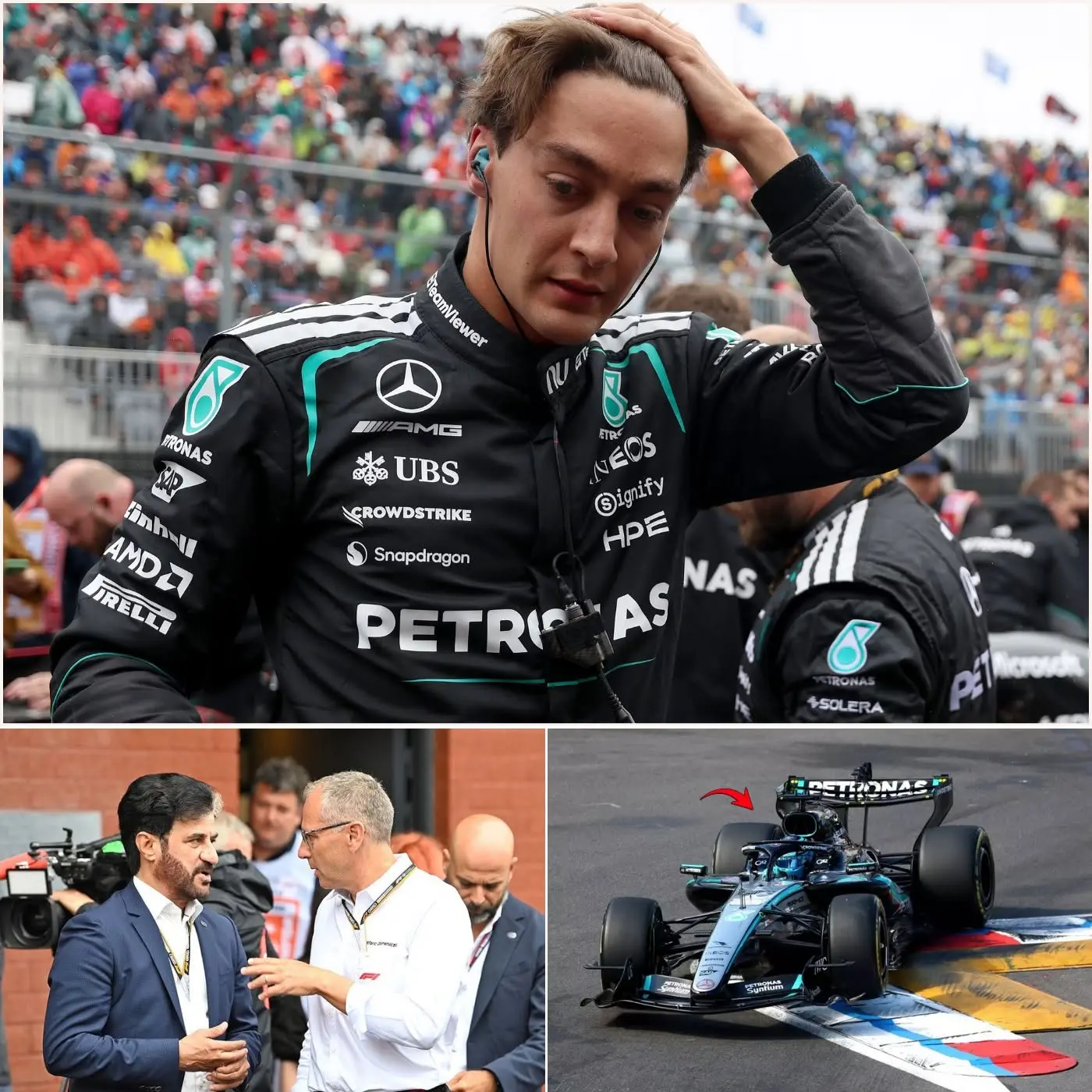 Cover Image for F1 BOMBSHELL🚨“IF THE FIA CONTINUES TO HUNT FOR SMALL ERRORS LIKE THIS… THEN PERHAPS WHAT THEY WANT TO CONTROL IS NO LONGER SPEED, BUT THE DRIVERS!” — Russell sparked controversy in F1 after Mercedes was fined by the FIA for speeding, questioning whether the governing body was truly upholding fairness in F1 or increasingly resorting to ceremonial penalties.