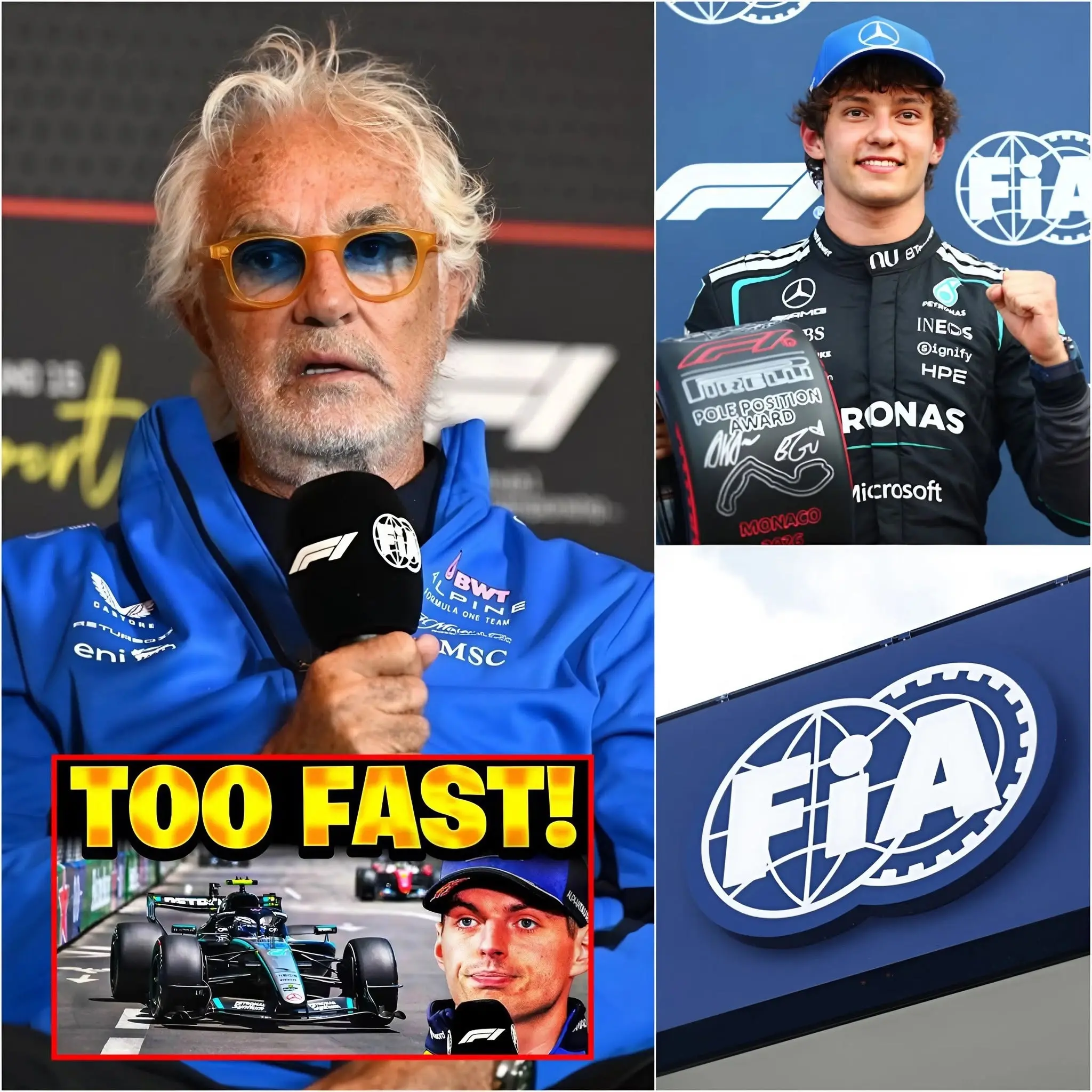 Cover Image for 🔥 “LA FIA DEBE INVESTIGAR EL MOTOR W17 ‘ILEGAL’ DE MERCEDES” — Flavio Briatore causó revuelo al expresar públicamente sus dudas tras el GP de Mónaco, argumentando que la impresionante racha de resultados de Kimi Antonelli planteaba importantes interrogantes que necesitaban aclaración