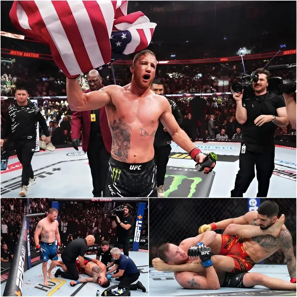 Cover Image for 🚨“NO NACISTE PARA SOPORTAR ESTE TIPO DE VIOLENCIA… E ILIA TOPURIA LO ACABA DE DEMOSTRAR CON SU PROPIO CUERPO.” — Justin Gaethje noquea a Ilia Topuria en una actuación devastadora que deja a la UFC sin palabras.