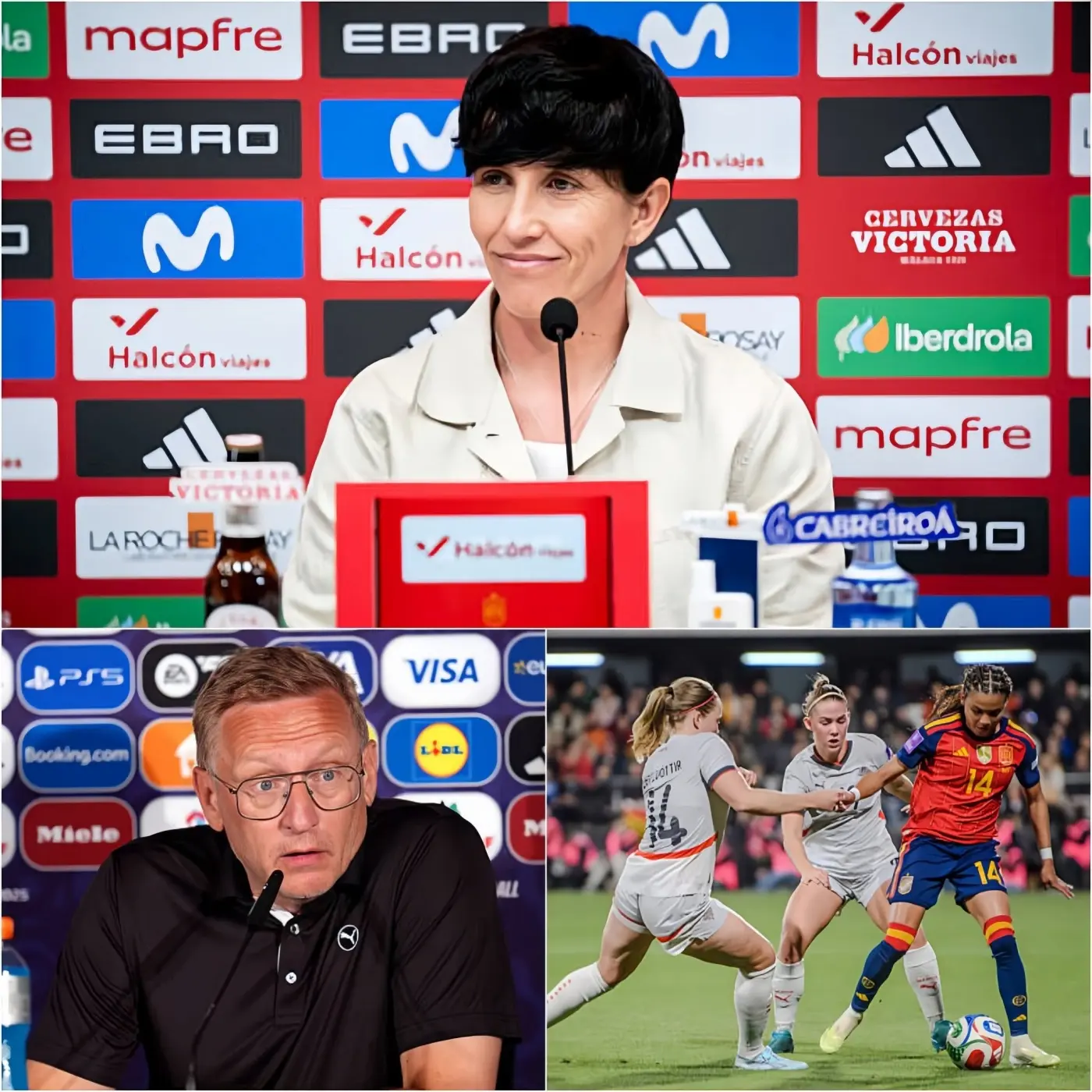 Cover Image for “¡ESO ES UNA FALTA DE RESPETO TOTAL!” — La seleccionadora de España femenina Sonia Bermúdez reaccionó con furia tras el anuncio del técnico de Islandia Þorsteinn Halldórsson de usar un equipo joven y menos experimentado,