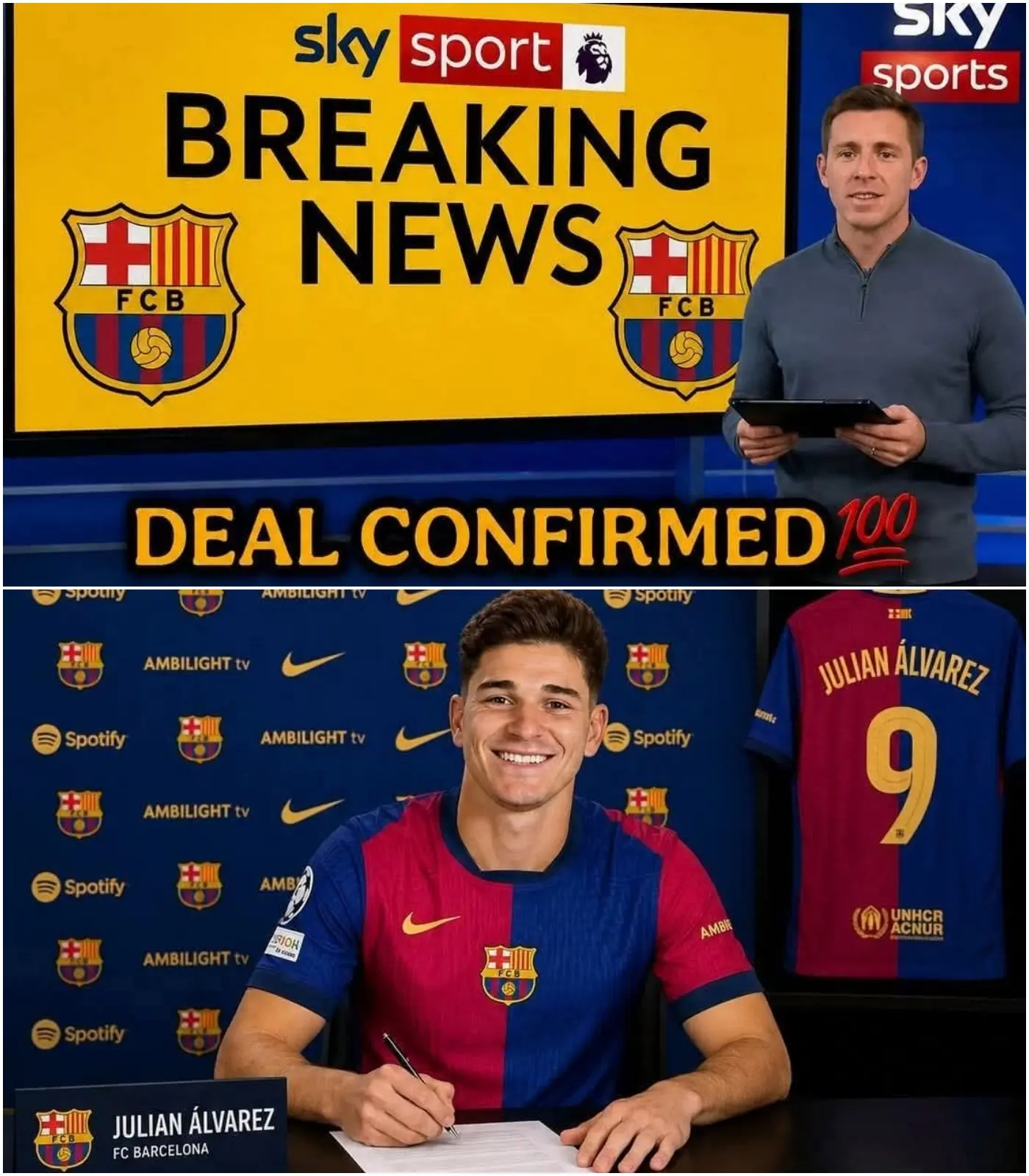 Cover Image for 🚨🚨✅️🚨🚨ACUERDO CONFIRMADO:✅ El Barcelona ha anunciado su primer fichaje del verano después de superar al Arsenal y al Madrid por la firma de una de las estrellas más codiciadas de Europa. Los informes sugieren que se alcanzó un acuerdo la semana pasada, con el jugador ahora listo para comenzar un emocionante nuevo capítulo en el Camp Nou.