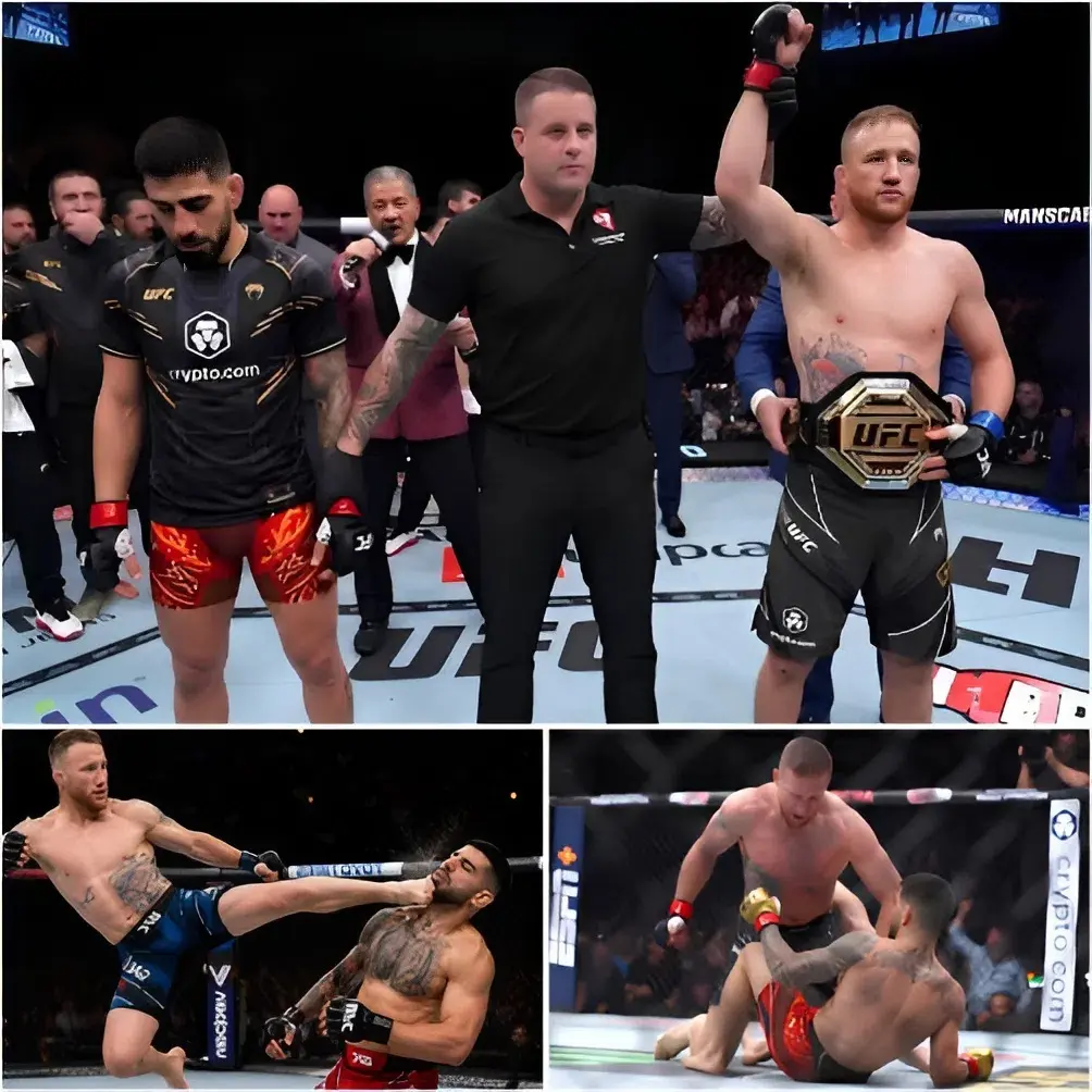 Cover Image for ‘THE EL MATADOR FAIRYTALE ENDS WHEN I TOUCH YOUR CHIN…’ — Justin Gaethje Delivers a Terrifying Right-Hand KO at 2:01 of Round 2 to Ilia Topuria, Leaving the Crowd Frozen👇👇👇