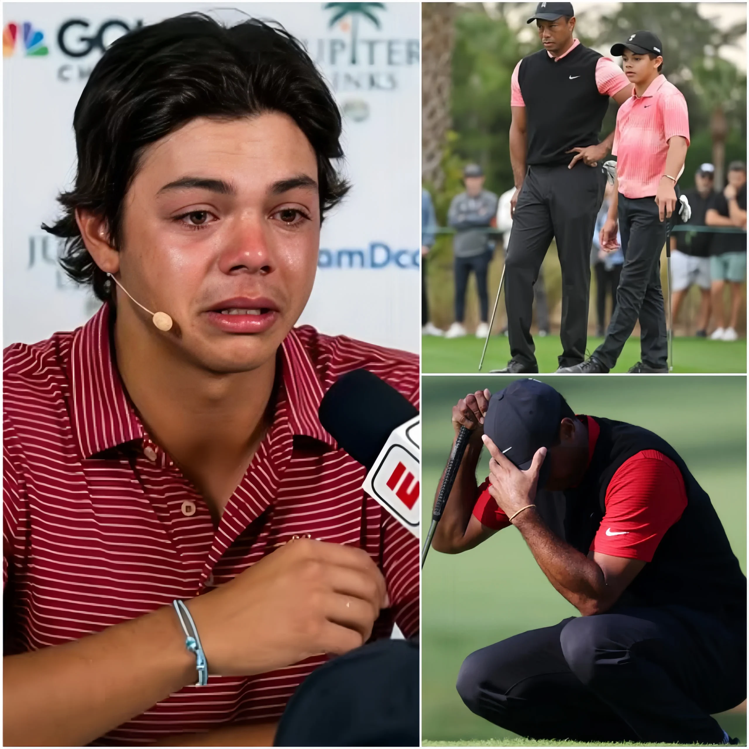 Cover Image for 😢❤️ “The whole world may turn its back on you, Dad, but I won’t…” — Charlie Woods moved millions of golf fans to tears in a rare interview when he spoke about Tiger Woods after the darkest and most controversial period of his career.