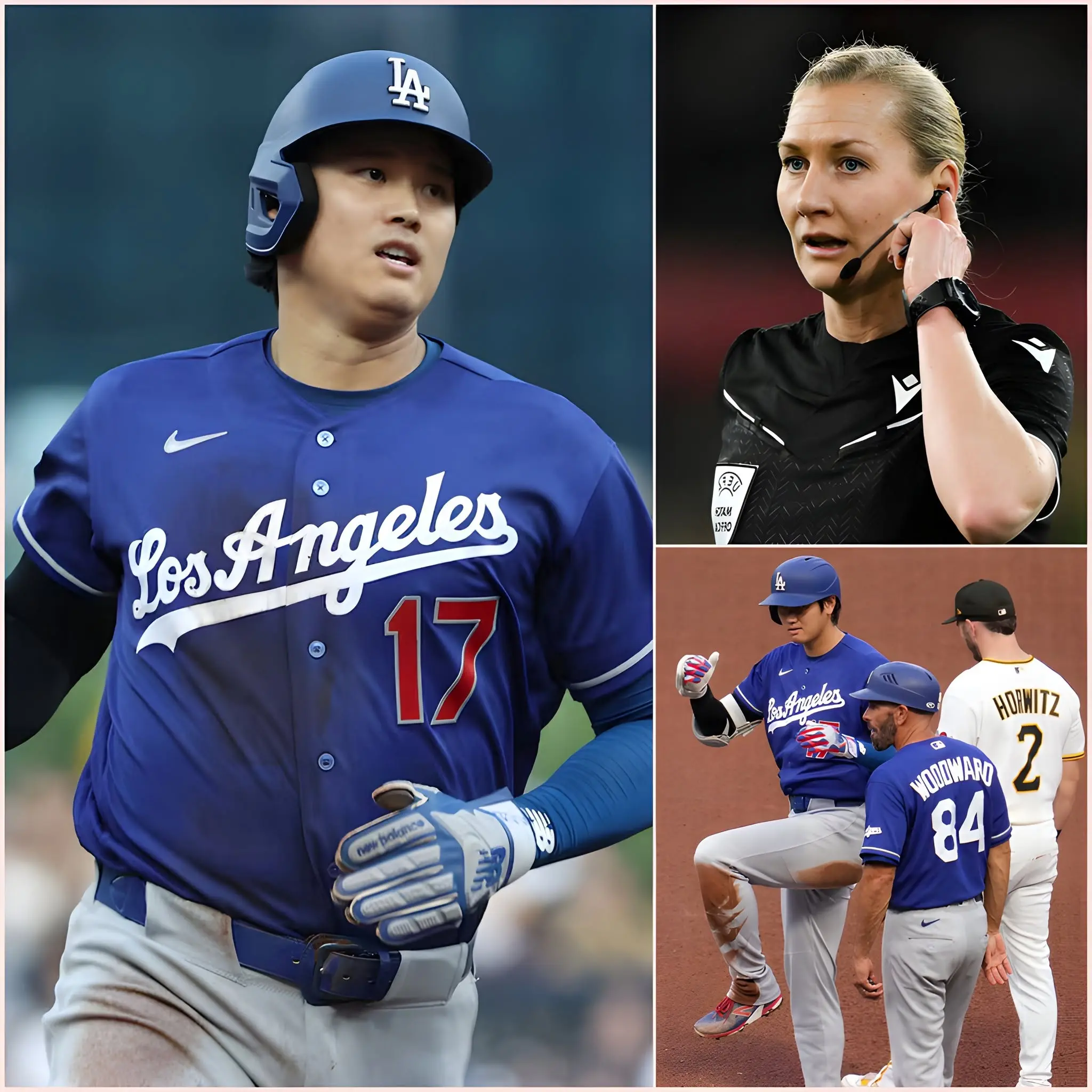 Cover Image for “THOSE WHO CRITICIZE THE REFEREE DON’T UNDERSTAND BASEBALL!” — Dodgers star Shohei Ohtani sparked a major controversy when he publicly responded to Pirates complaints about refereeing after their 8-6 victory, particularly regarding referee Tess Olofsson.