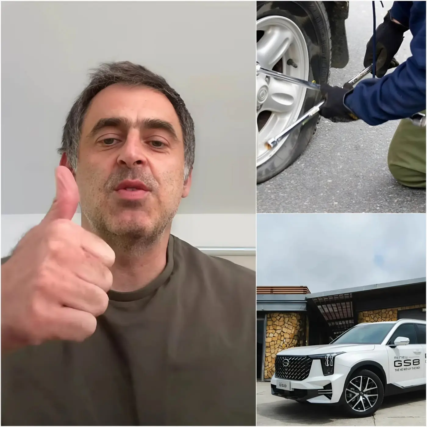 Cover Image for ❤️🚗 HEARTWARMING: The poor janitor at a local snooker club helped Ronnie O’Sullivan fix a flat tire, and the very next day, a white SUV appeared outside his house!👇