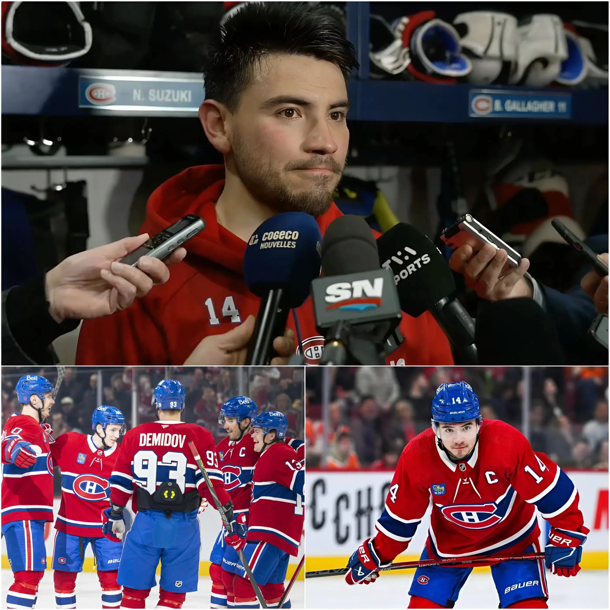 Cover Image for 🚨DERNIÈRES NOUVELLES : Lors de la réunion d’aujourd’hui, le capitaine Nick Suzuki a surpris tout le monde en annonçant son intention de quitter les Canadiens de Montréal durant cette période des transferts.