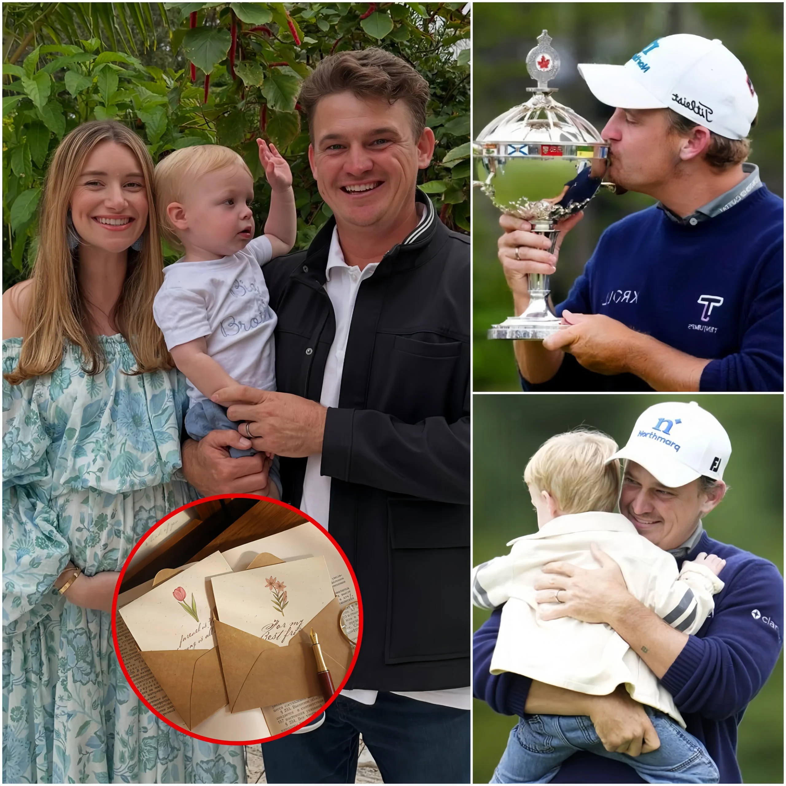 Cover Image for ❤️ “TO MY DEAR SON HERRY!” – A deeply moving letter, written by Kristi to her son Remy before Bud Cauley’s RBC Canadian Open, unexpectedly went viral in the golf community, bringing thousands of fans to tears. In the letter