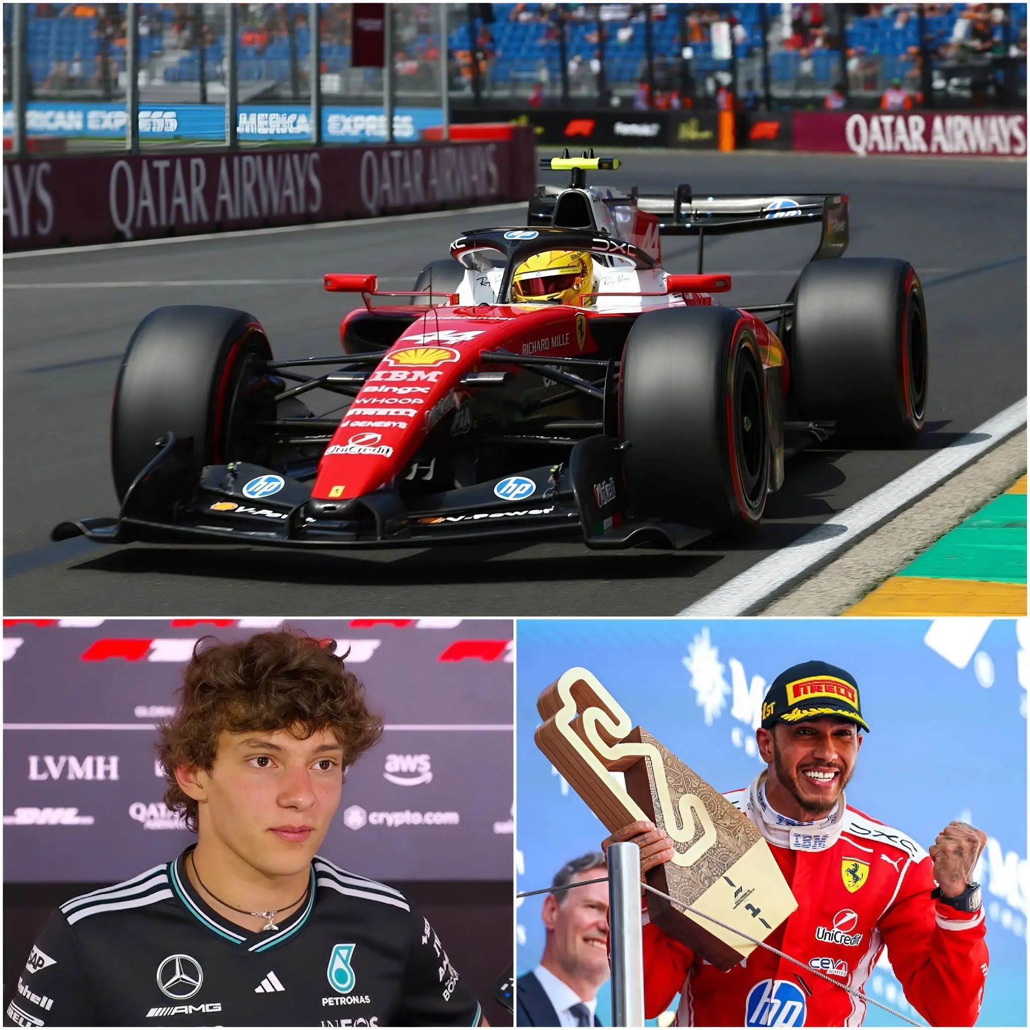 Cover Image for 💥😱 “I NEED TO KNOW WHAT’S INSIDE THAT GUY’S CAR.” The young Italian driver Kimi Antonelli is reportedly said to have erupted in frustration after seeing Lewis Hamilton overtake him.