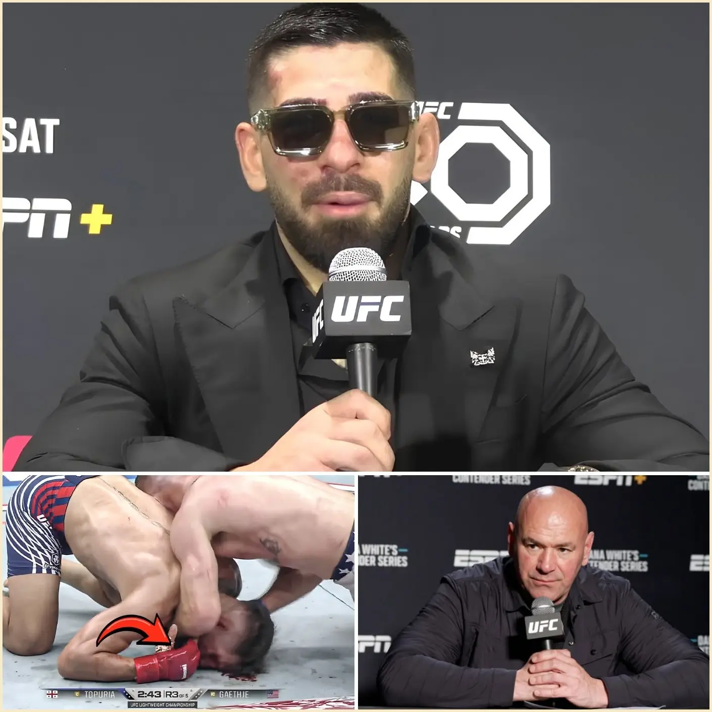 Cover Image for 5 MINUTES AGO🚨: ‘He’s cheated!…’ — Ilia Topuria shakes the UFC by raising disturbing concerns about Justin Gaethje as well as revealing the fight was manipulated, forcing Dana White to reportedly step in as the MMA world spirals into unprecedented chaos.”👇👇👇