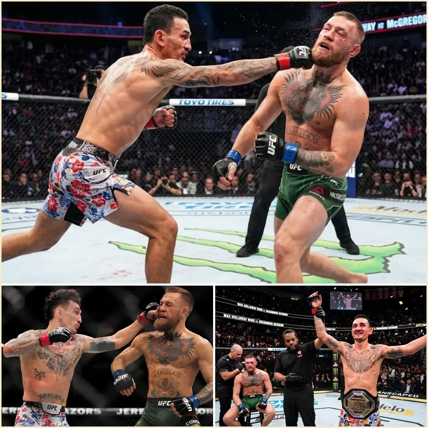 Cover Image for “The Blessed Era Just Got Even Scarier…” — Max Holloway Destroys Conor McGregor With a Brutal Left Hook KO at 2:14 of Round 2 That Leaves the MMA World Completely Speechless👇👇👇