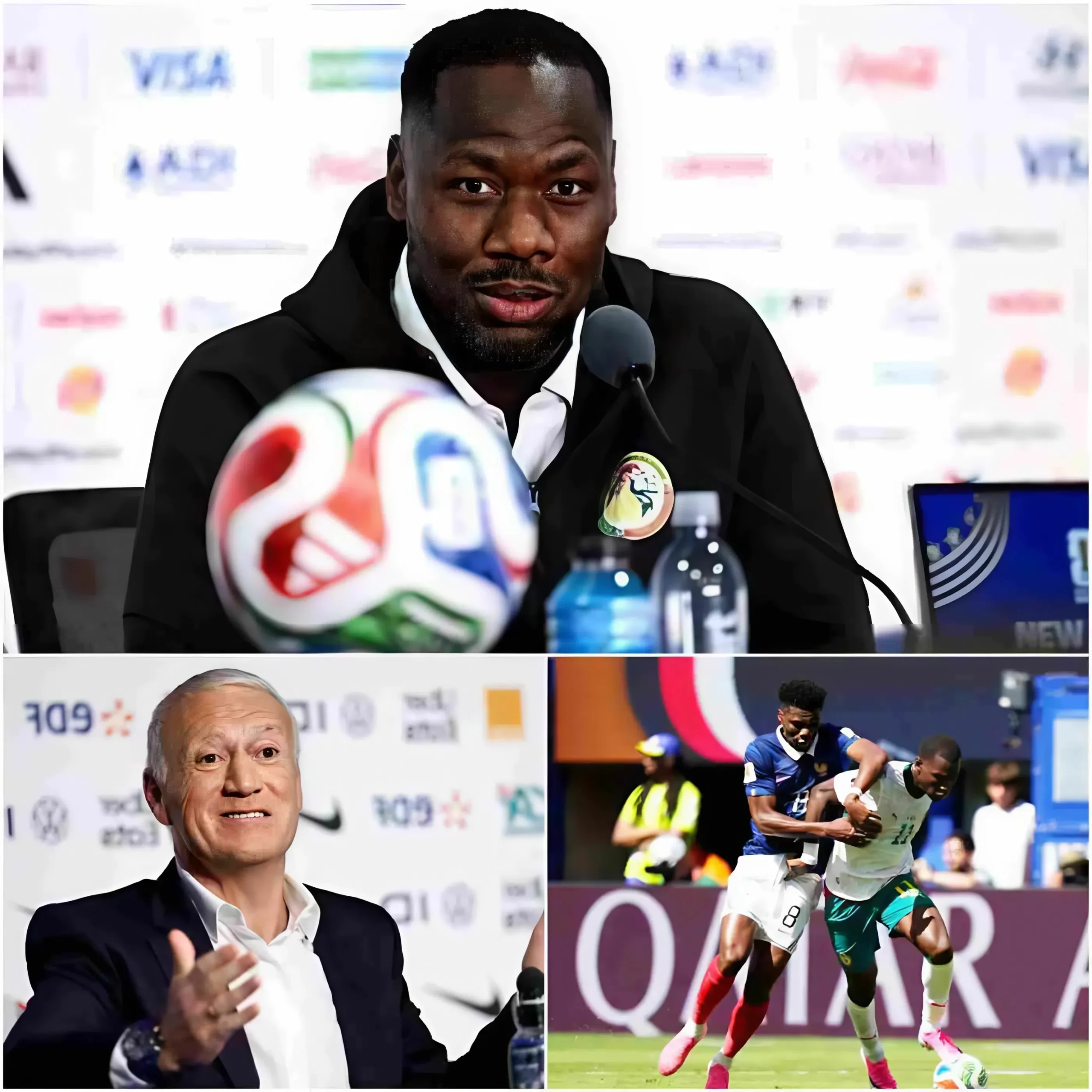 Cover Image for « L’ARBITRE NOUS A VOLÉ LA VICTOIRE ! » L’entraîneur Pape Thiaw était furieux après la défaite 1-3 du Sénégal face à la France. Il a vivement critiqué l’arbitre Alireza Faghani