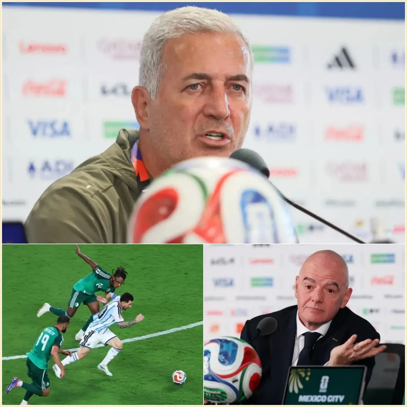 Cover Image for 🚨 “¡TENGO PRUEBAS DE QUE HIZO ENGAÑO EN EL PARTIDO!” Instantes después de la humillante derrota por 0-3 ante Argentina en el Mundial de 2026, el seleccionador de Argelia, Vladimir Petković, se estalló en cólera, señalando directamente a Lionel Messi y acusando a gritos a la superestrella de 39 años de usar sustancias dopantes para “hacer trampa”.
