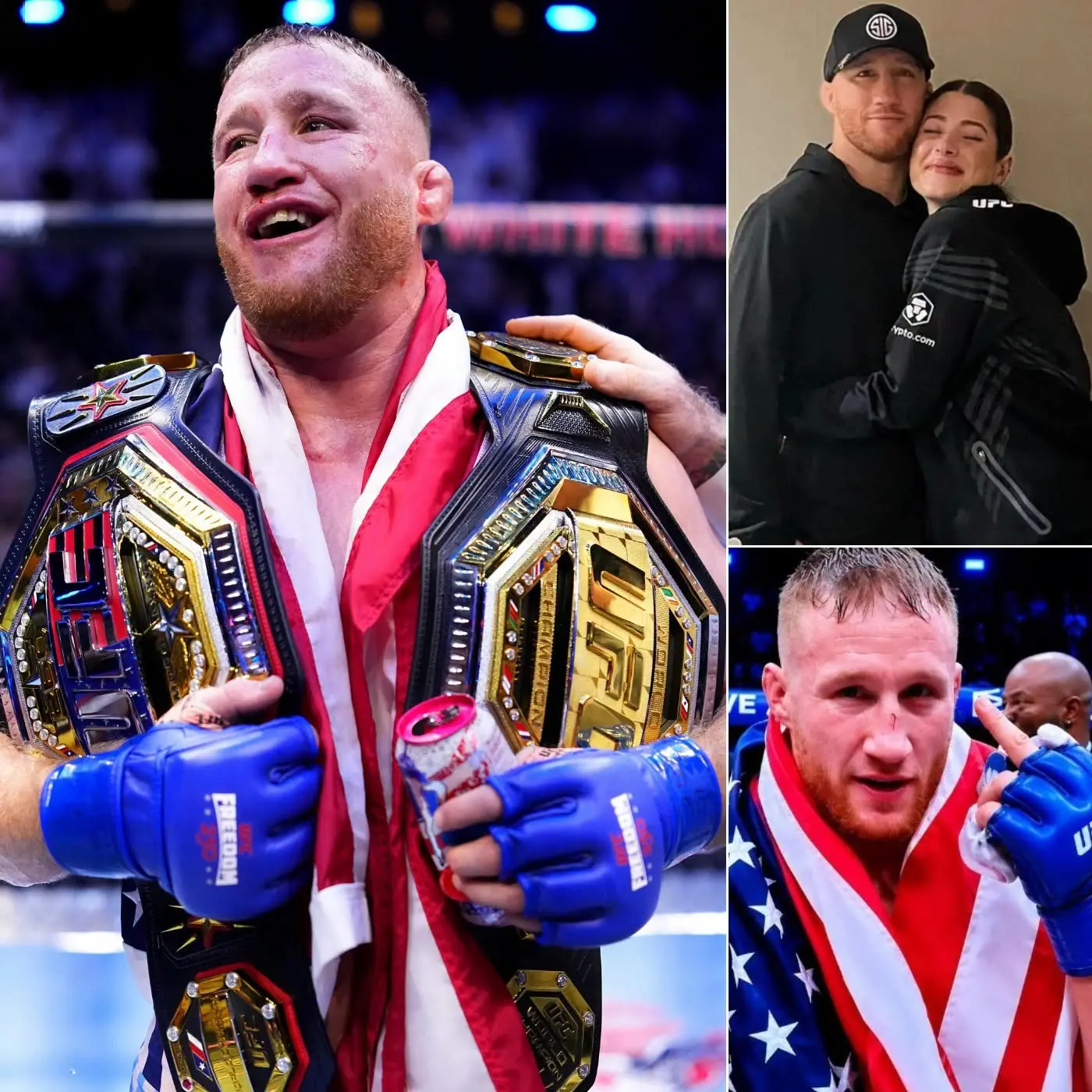 Cover Image for 🚨“BEFORE THE FIGHT, I PROMISED HER ONE THING…” Immediately after his resounding victory at UFC Freedom 250, Justin Gaethje unexpectedly stopped in the middle of the ring to deliver a touching message to his wife, who had always silently stood by his side.