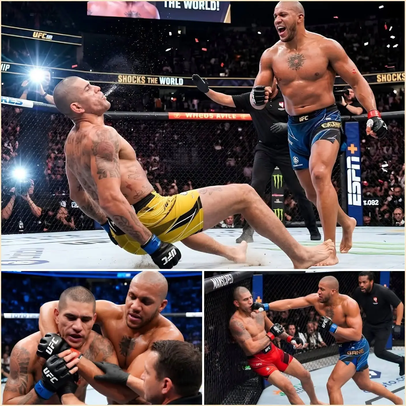 Cover Image for 🚨«Francia esperaba un milagro… entonces, el 2:19 lo cambió todo». — Ciryl Gane conmociona al mundo al noquear brutalmente a Alex Pereira con un feroz gancho de derecha 👇👇