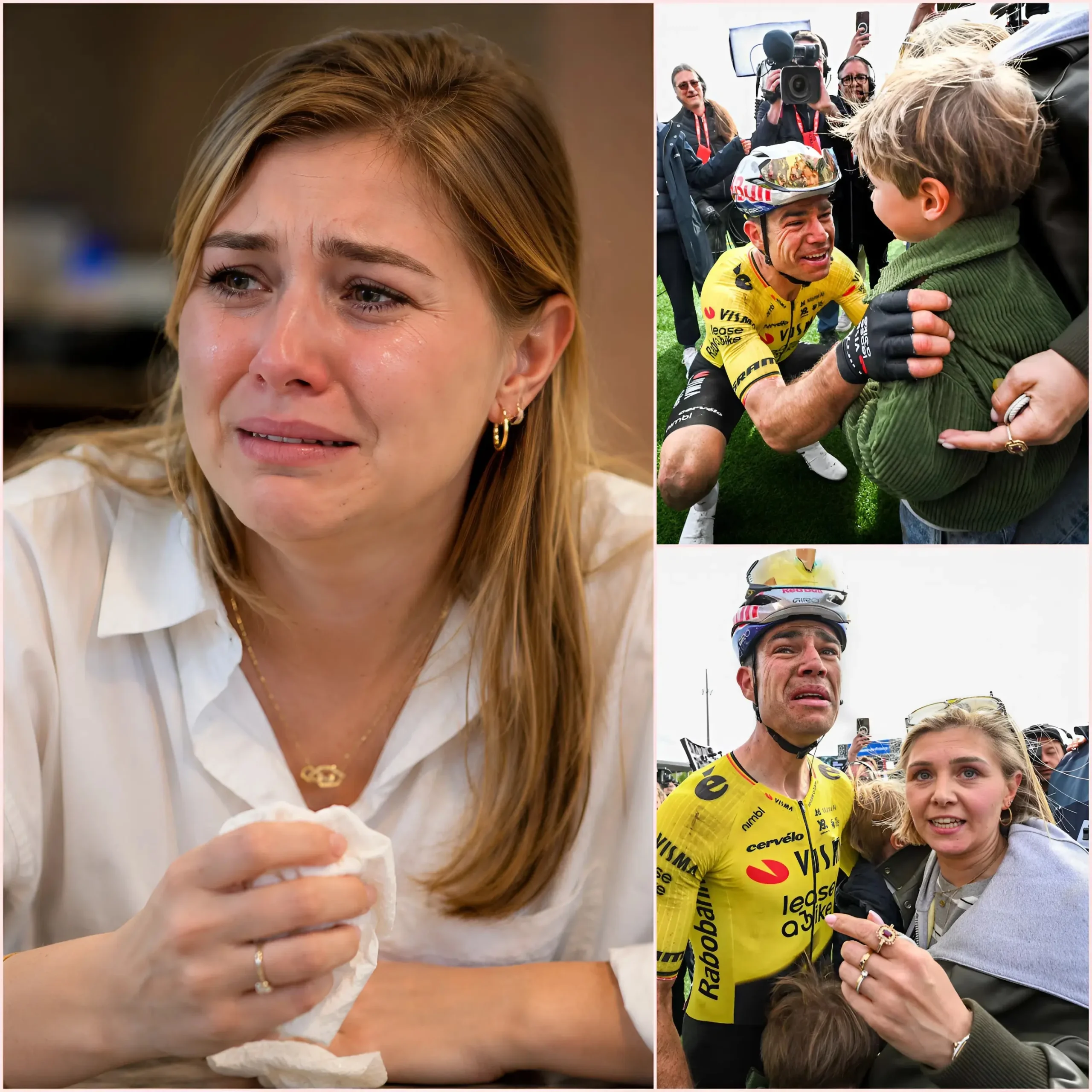 Cover Image for 5 MINUTEN GELEDEN: 💔💔In Vlaanderen, België, maakte Sarah De Bie, de vrouw van de Belgische wielrenner Wout Van Aert, hartverscheurend nieuws bekend over de gezondheid van haar man na twee operaties.