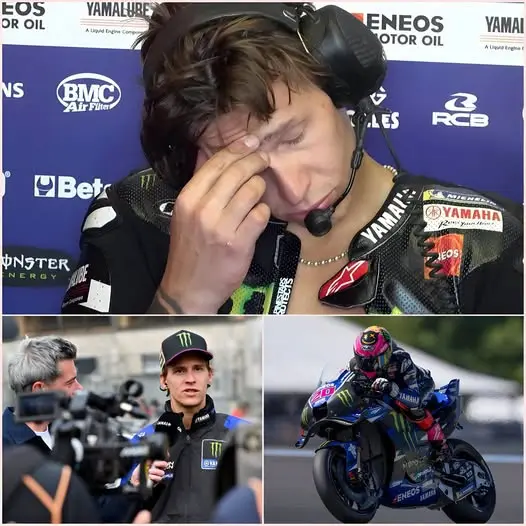 Cover Image for 🔥 « TOUT SEMBLE ÊTRE CONTRE MOI… » — Fabio Quartararo a suscité l’inquiétude chez les fans de Yamaha en évoquant de manière inattendue la pression et les difficultés qu’il rencontre juste avant le Grand Prix de République tchèque.