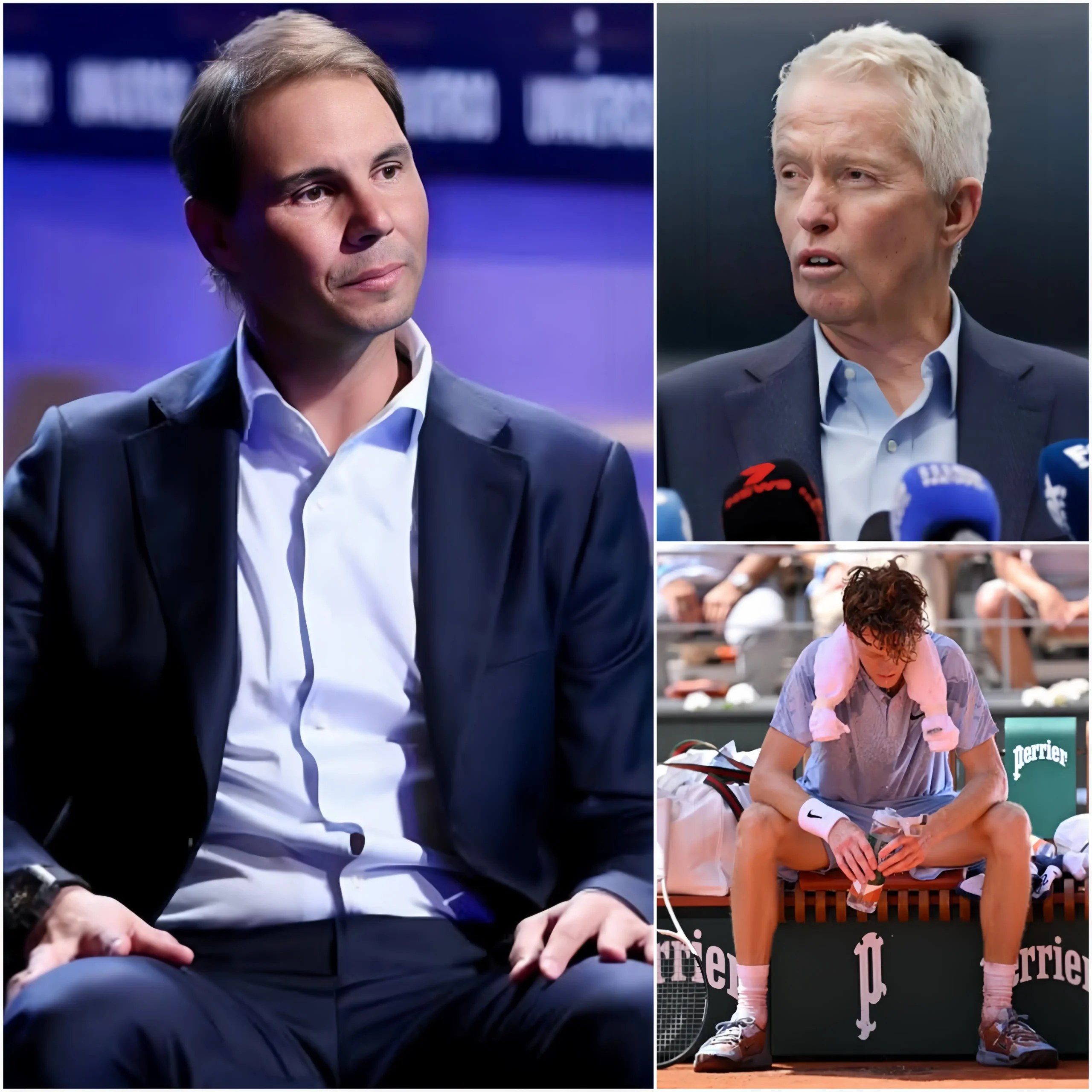 Cover Image for đŸđ„ âBASTA! CHI SI CREDE DI ESSERE PER GIUDICARE IL NUMERO 1 DEL MONDO?â â Rafael Nadal avrebbe reagito con emozione quando le critiche a Jannik Sinner si sono intensificate dopo il Roland Garros 2026.