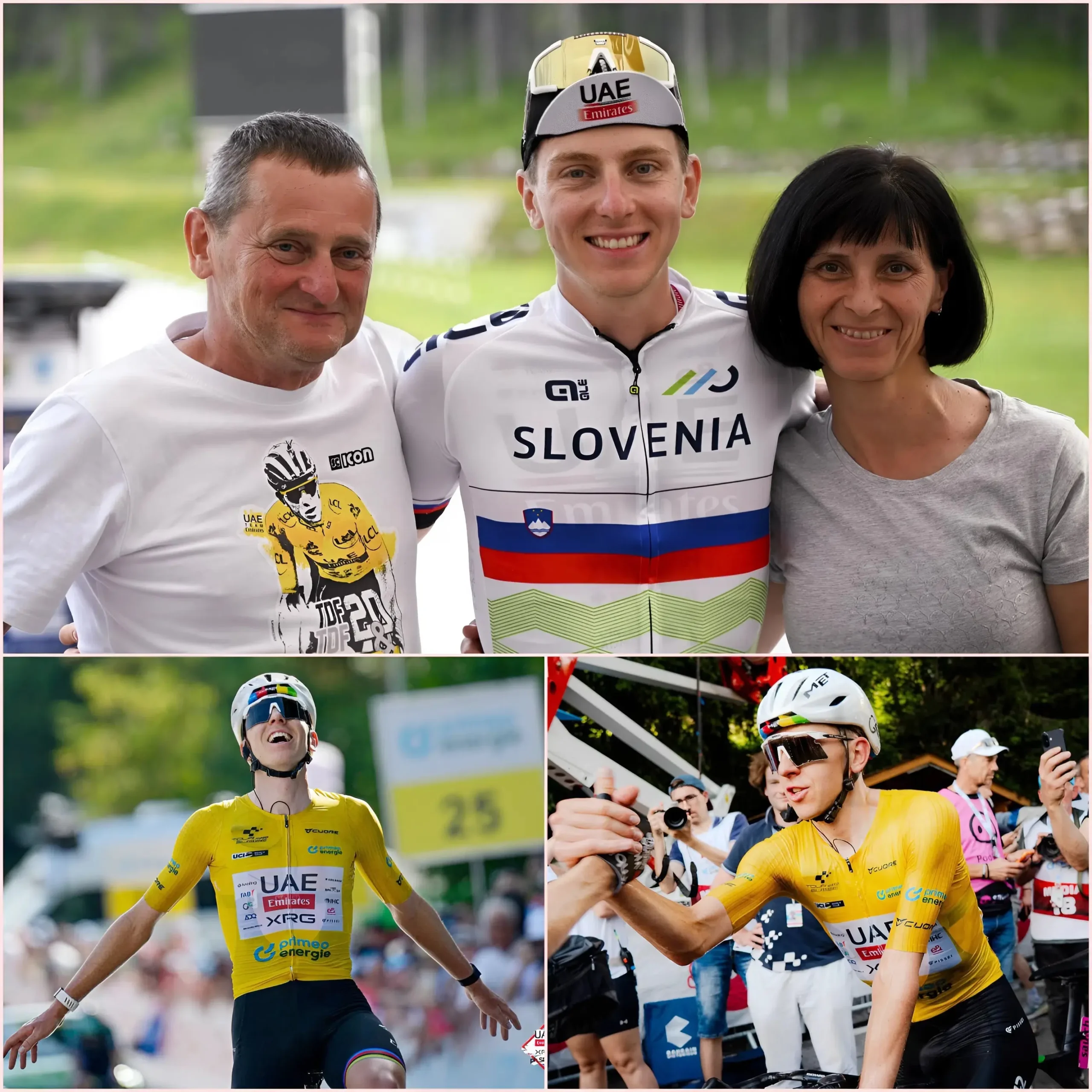 Cover Image for 😍😍 TRANEN SCHUDDEN: Tadej Pogačar doneerde de helft van zijn prijzengeld na het winnen van een etappe in de Ronde van Zwitserland 2026 om de droom van zijn ouders te vervullen.